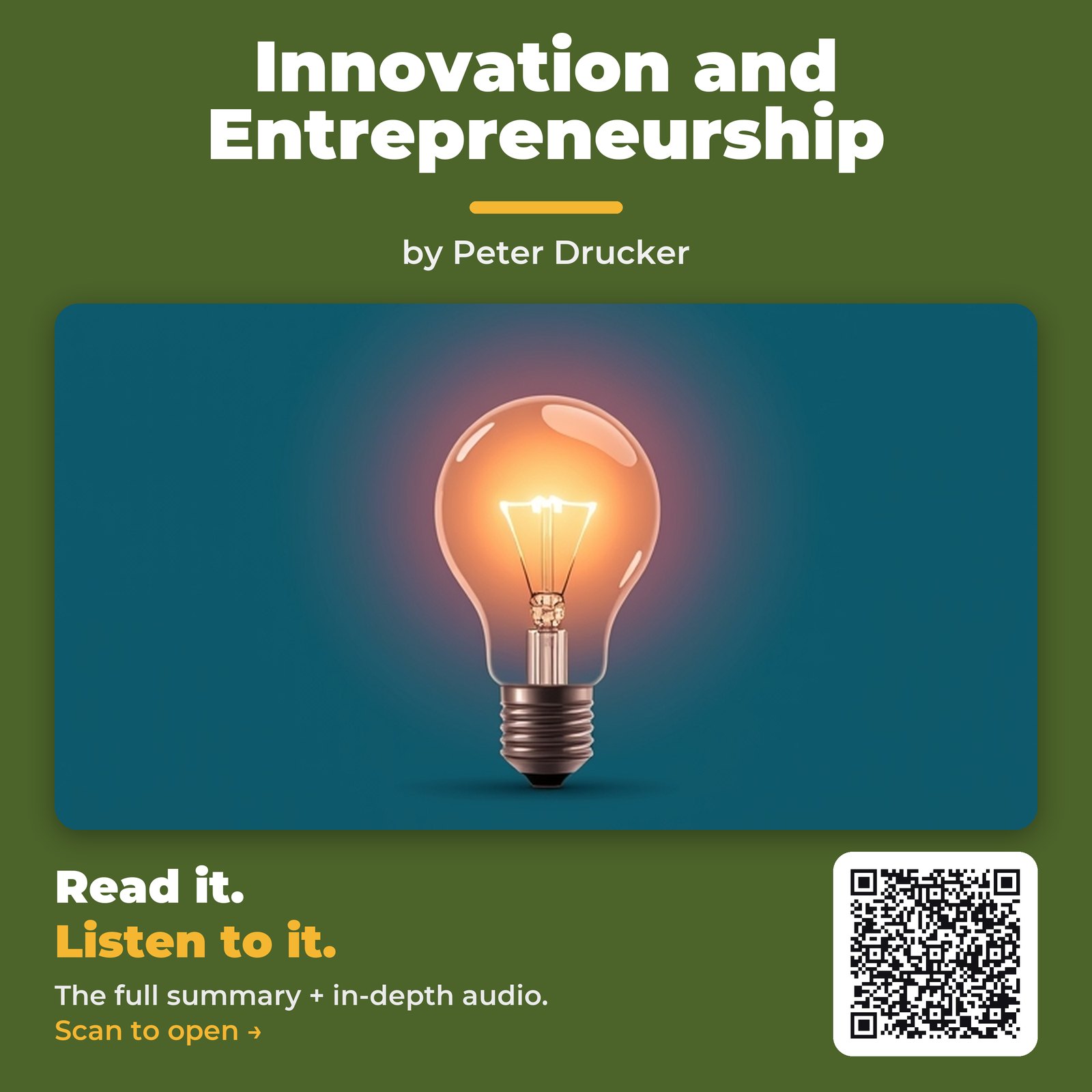 Innovation and Entrepreneurship — by Peter Drucker