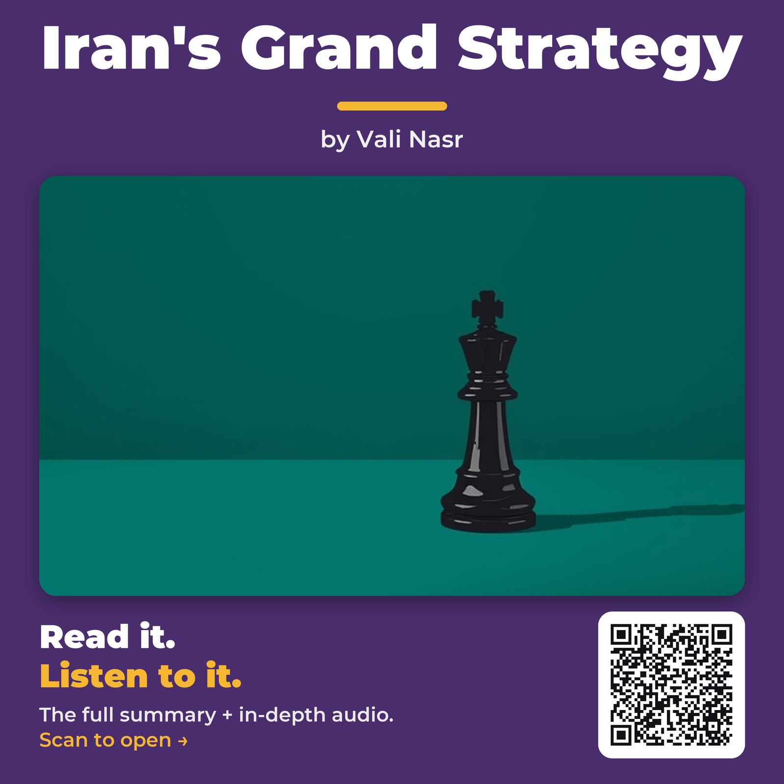Iran’s Grand Strategy — by Vali Nasr