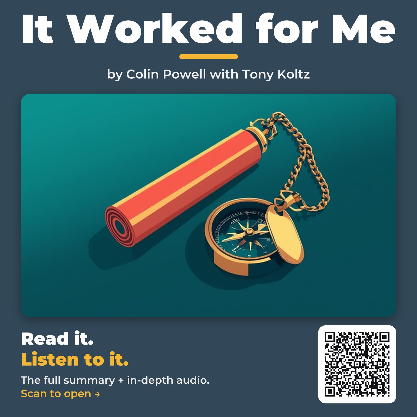 It Worked for Me — by Colin Powell with Tony Koltz