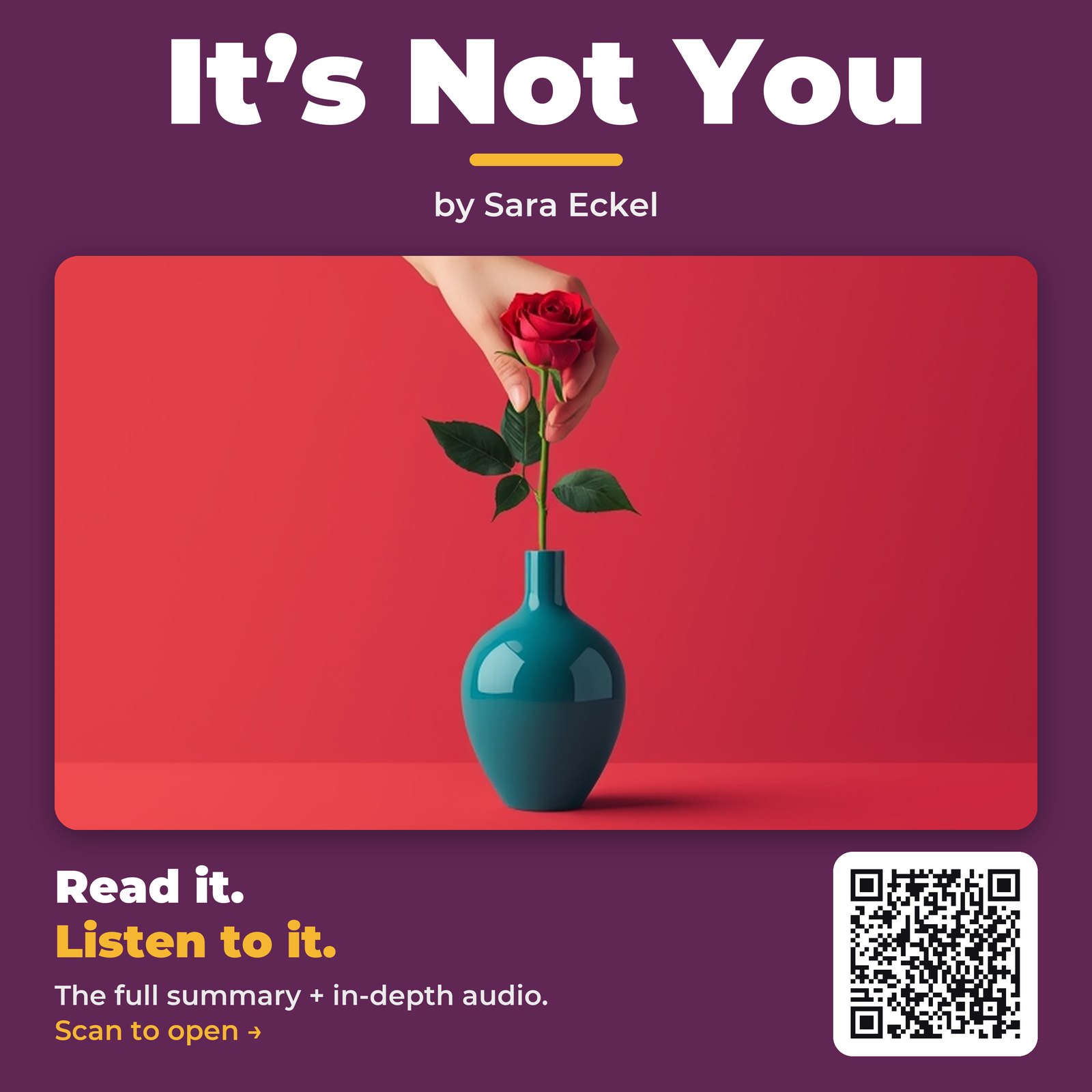 It’s Not You — by Sara Eckel
