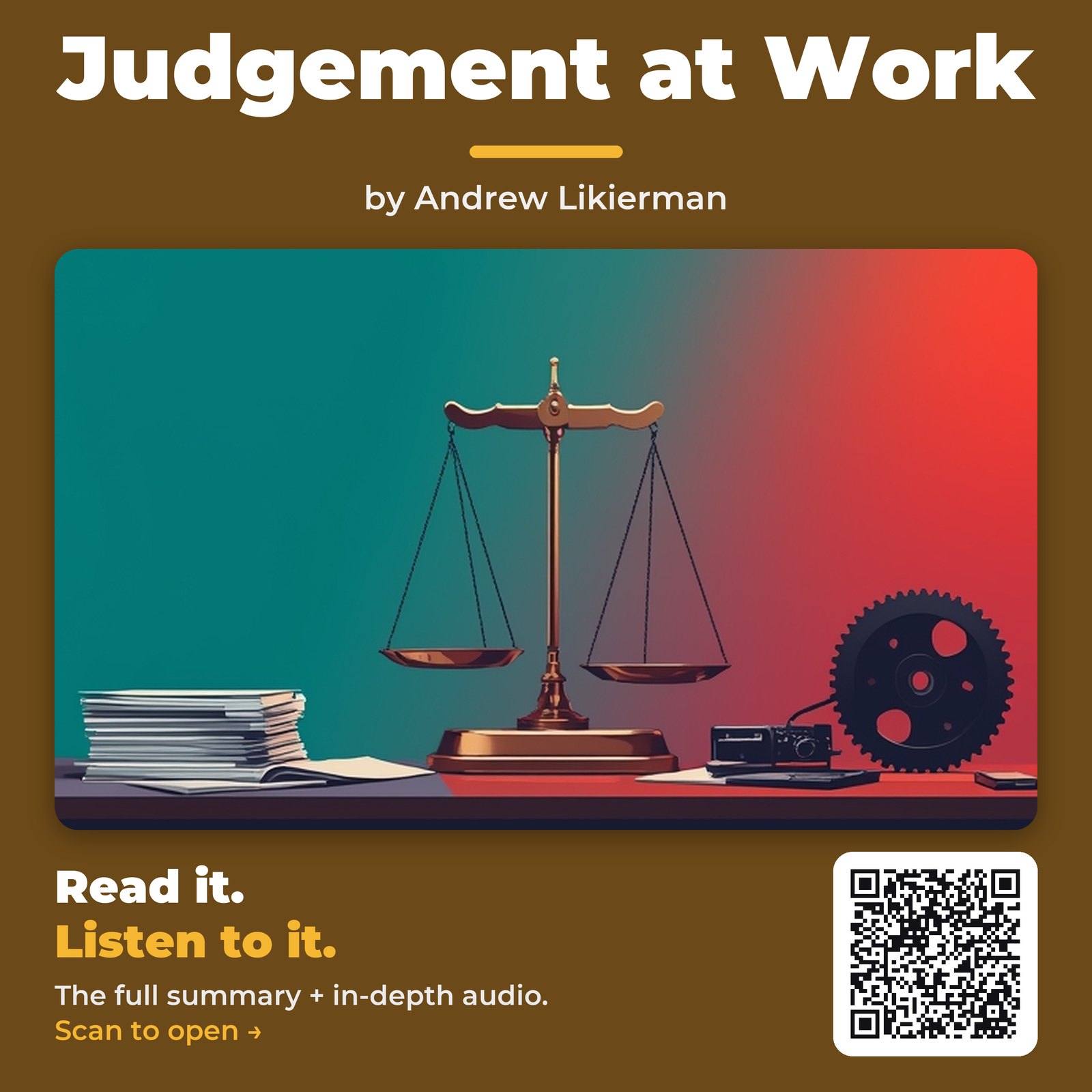 Judgement at Work — by Andrew Likierman