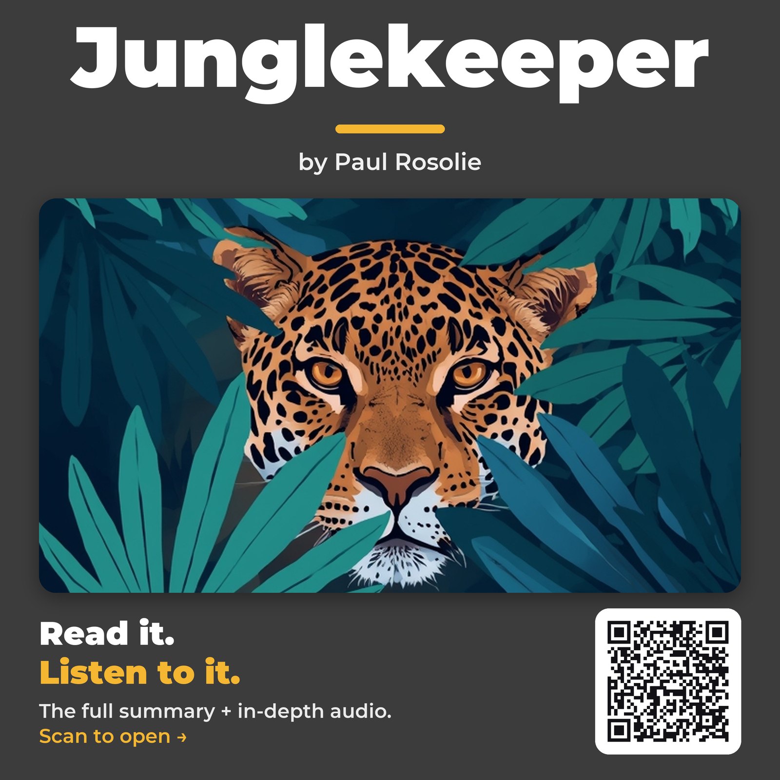 Junglekeeper — by Paul Rosolie