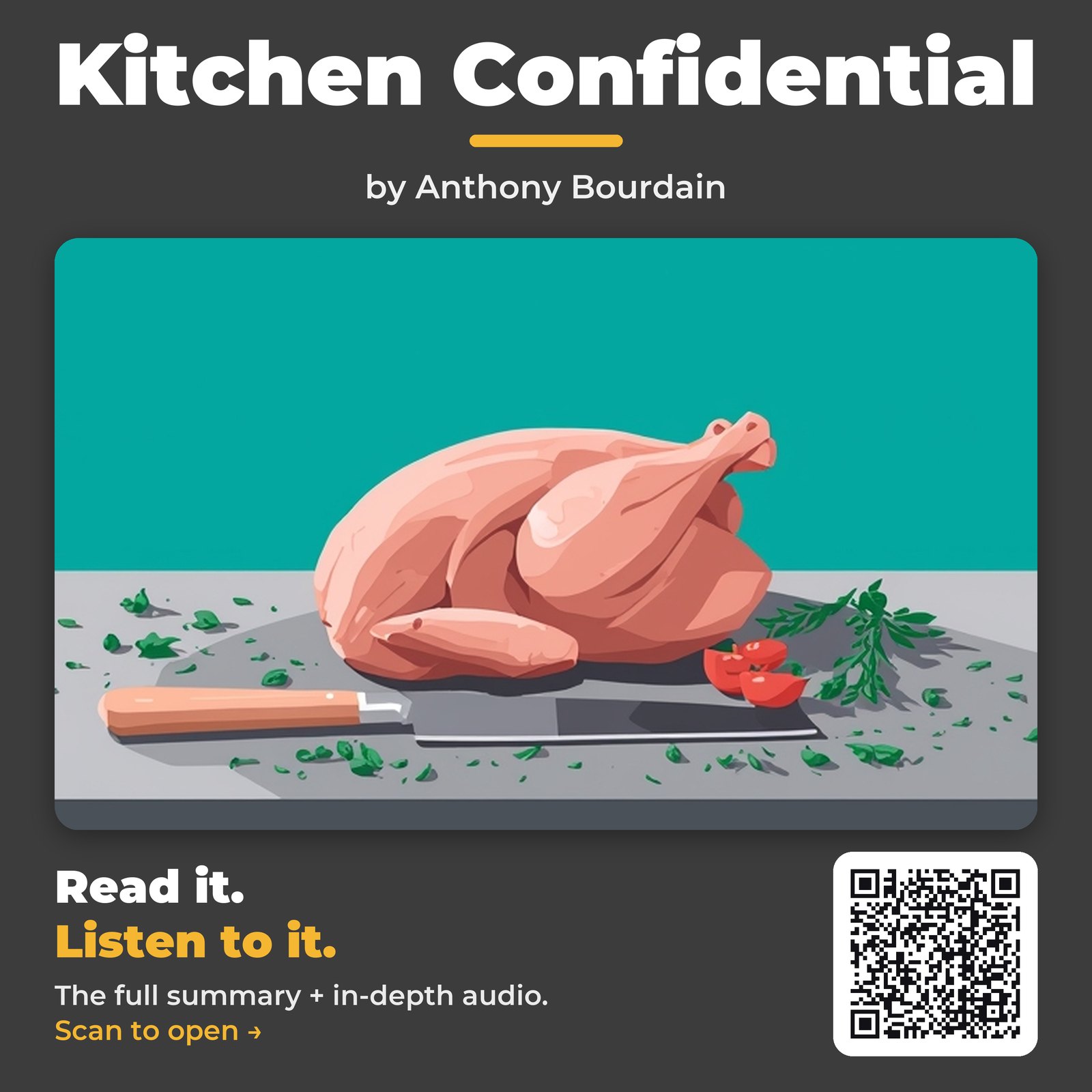 Kitchen Confidential — by Anthony Bourdain