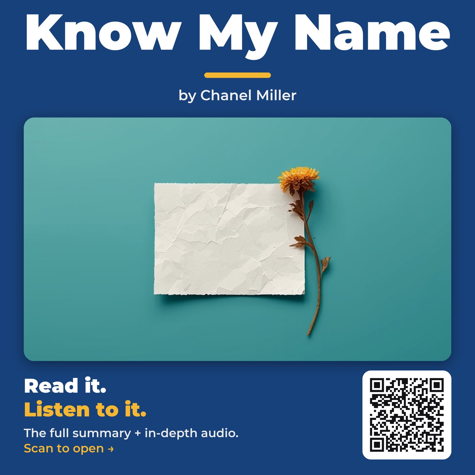 Know My Name — by Chanel Miller