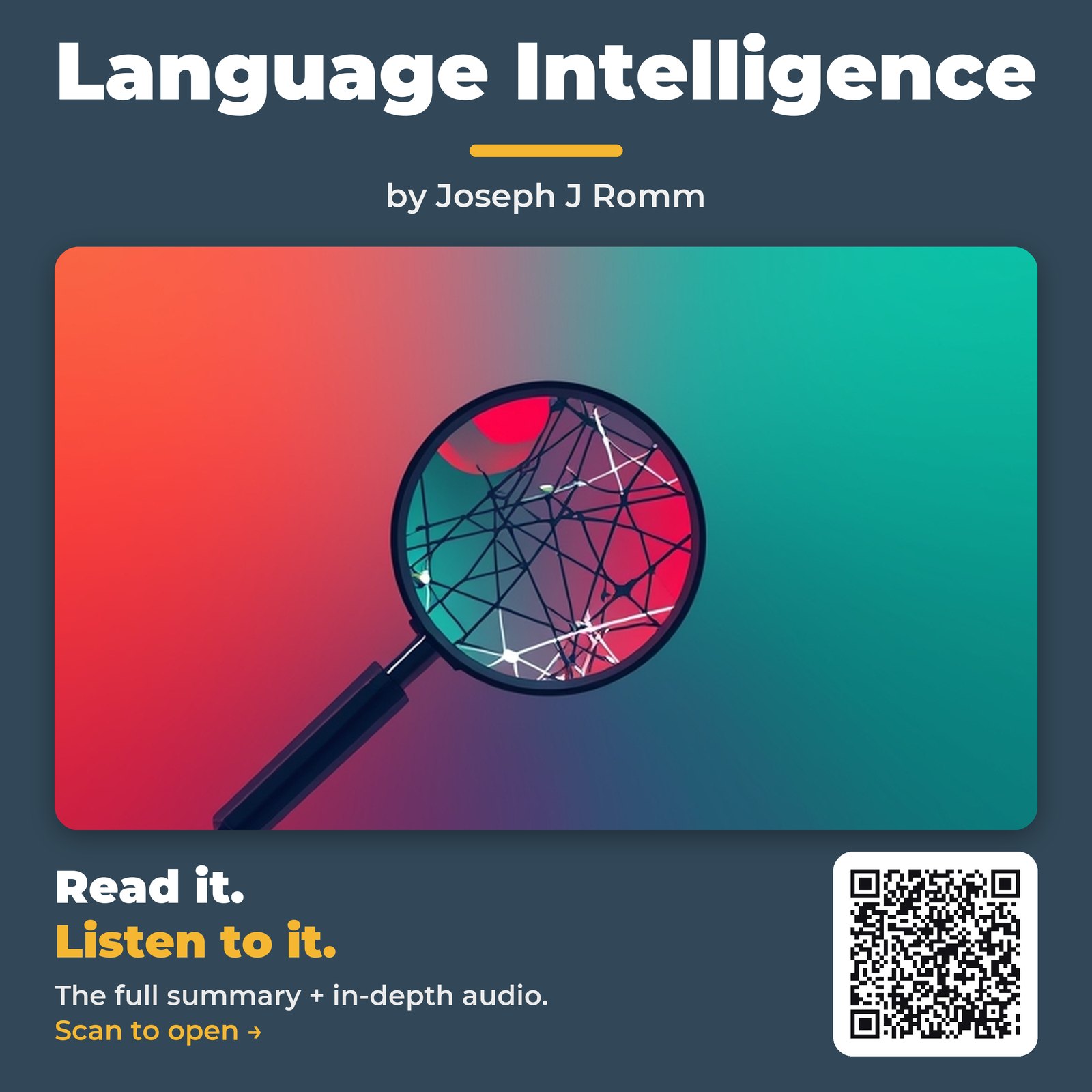 Language Intelligence — by Joseph J Romm