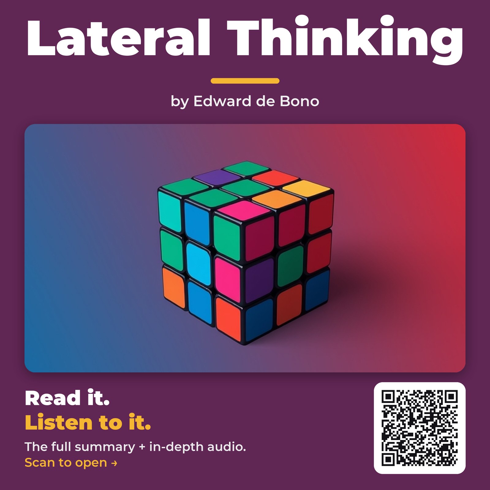 Lateral Thinking — by Edward de Bono