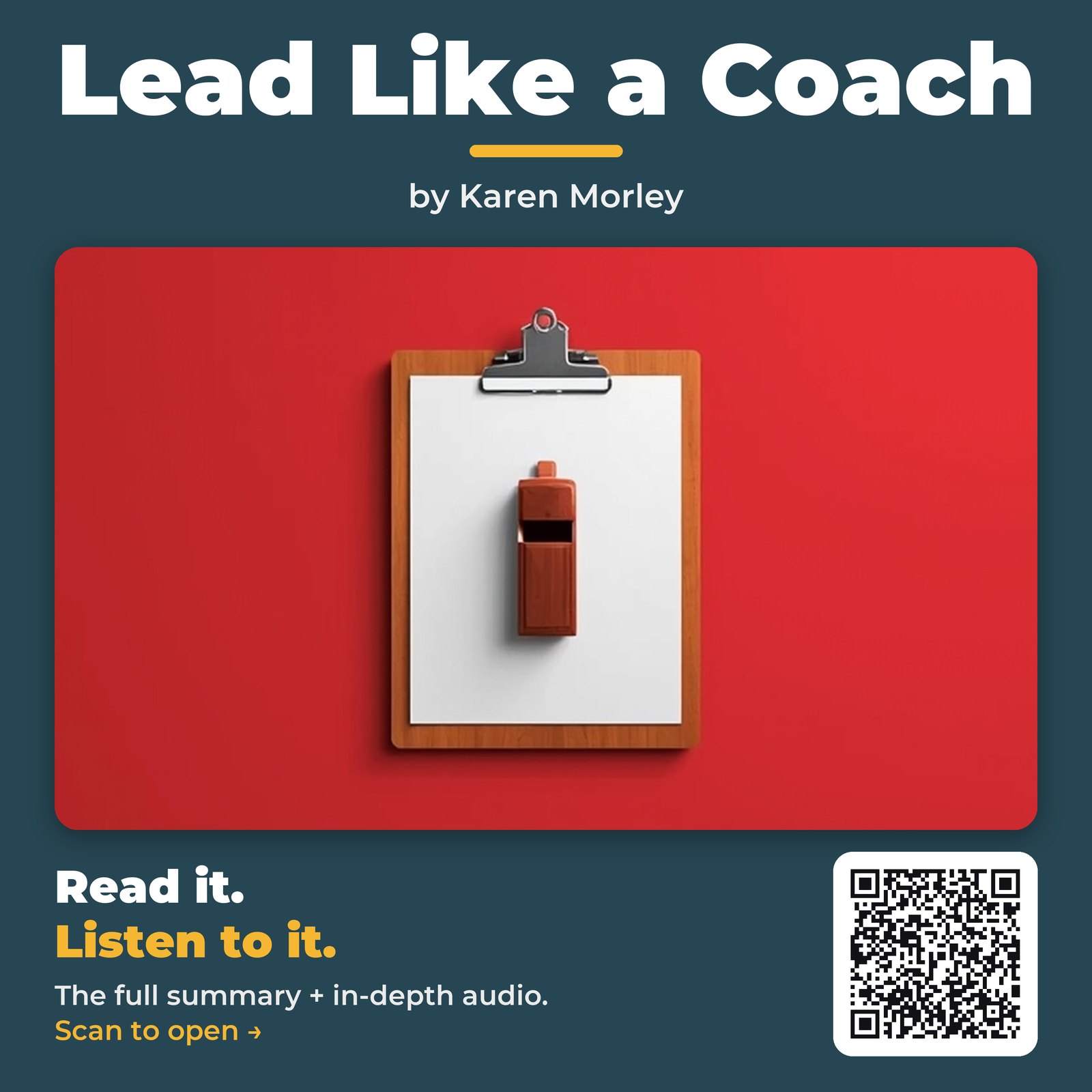 Lead Like a Coach — by Karen Morley