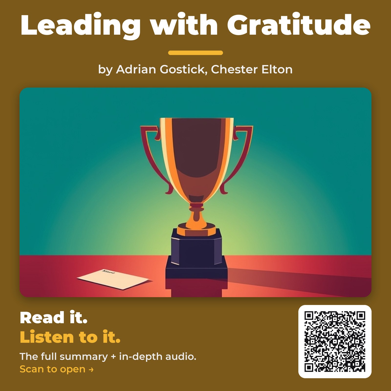 Leading with Gratitude — by Adrian Gostick, Chester Elton