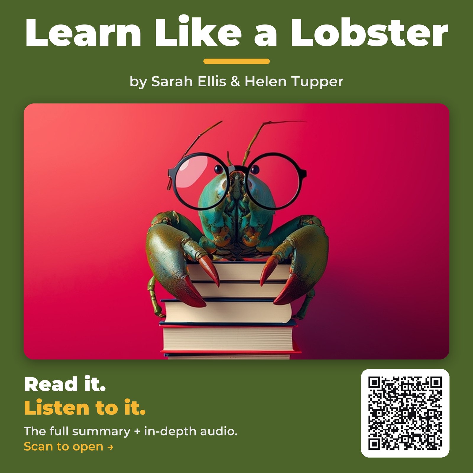 Learn Like a Lobster — by Sarah Ellis & Helen Tupper