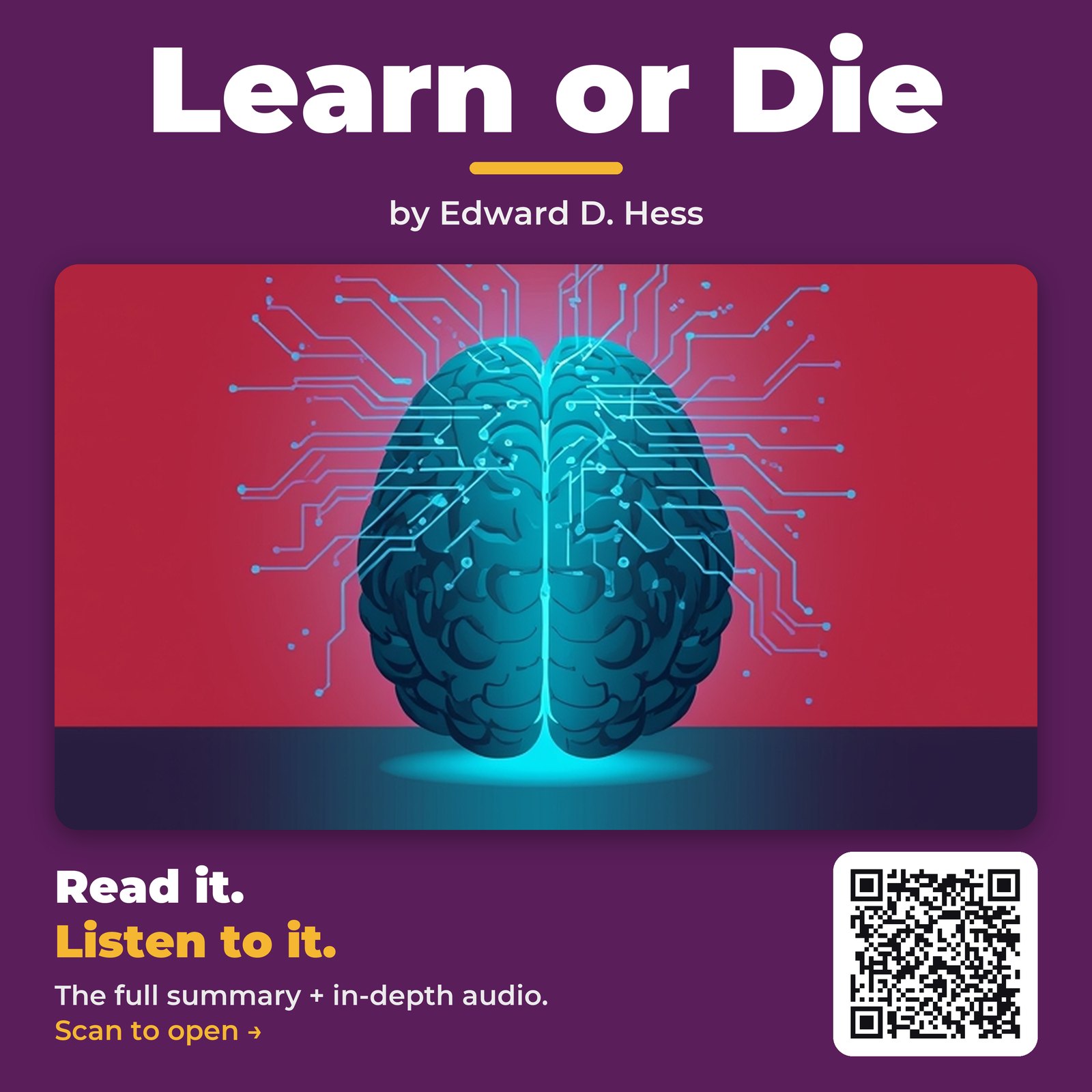 Learn or Die — by Edward D. Hess