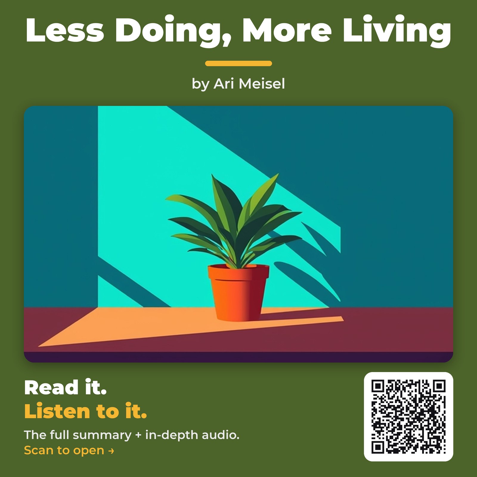 Less Doing, More Living — by Ari Meisel