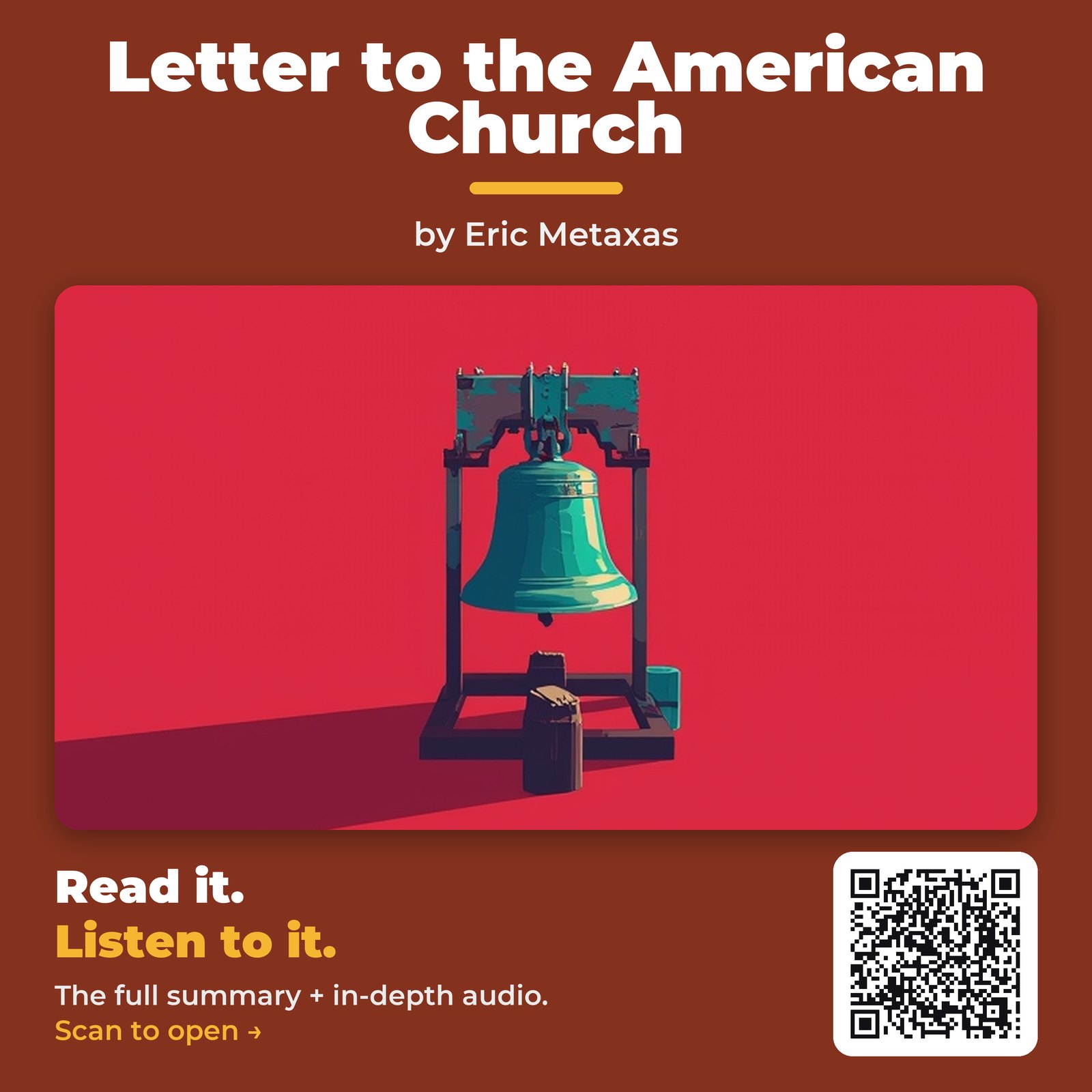 Letter to the American Church — by Eric Metaxas