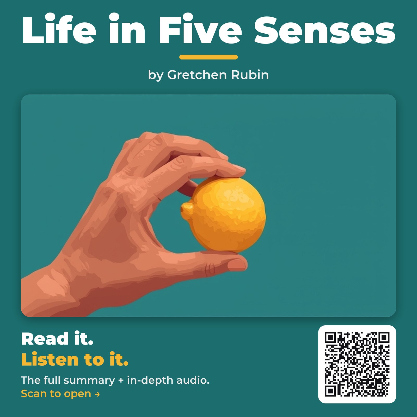 Life in Five Senses — by Gretchen Rubin