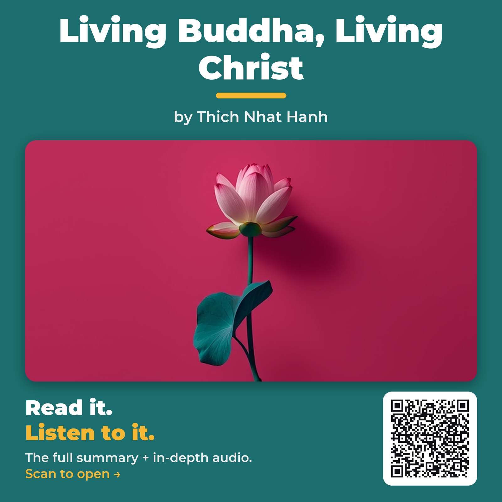 Living Buddha, Living Christ — by Thich Nhat Hanh