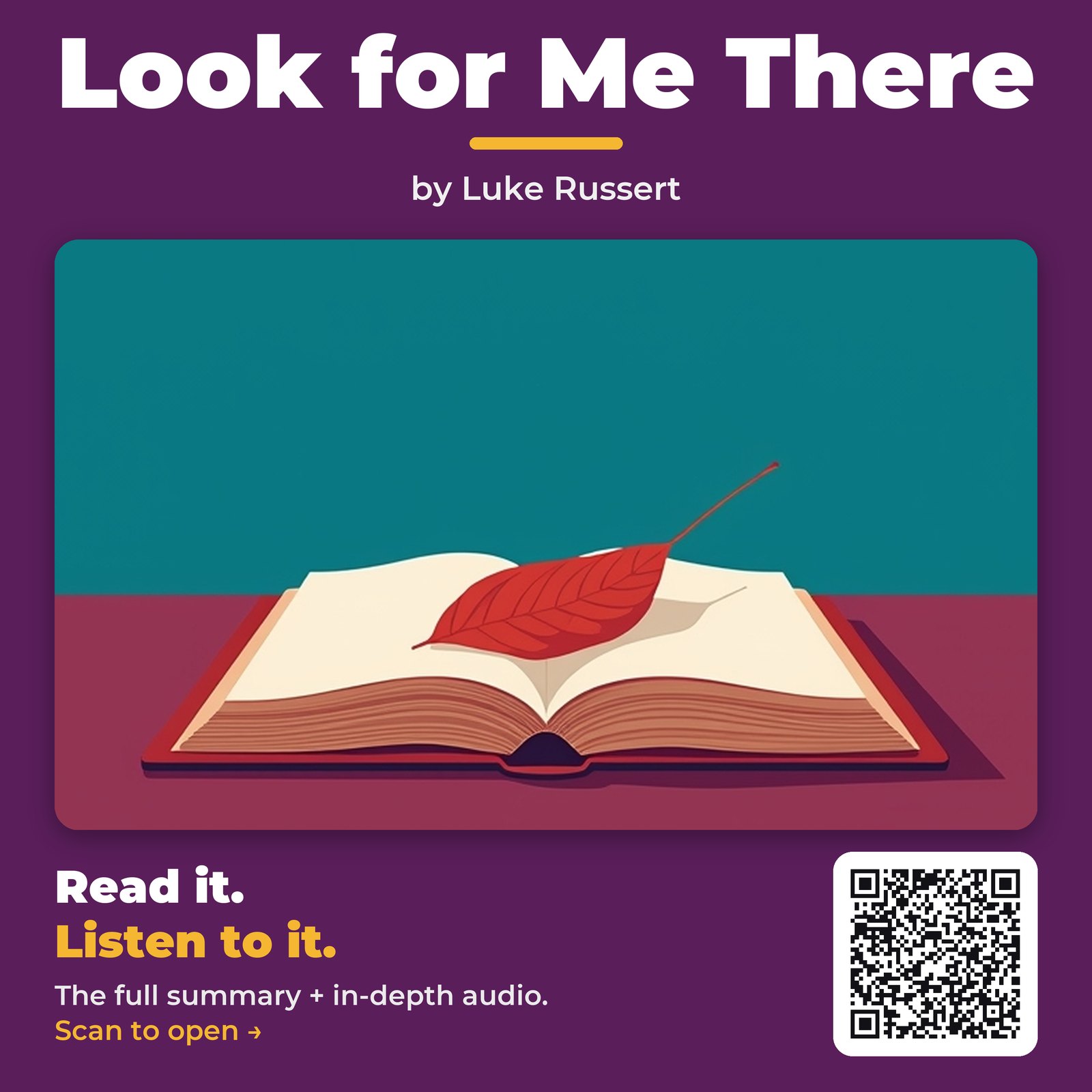 Look for Me There — by Luke Russert