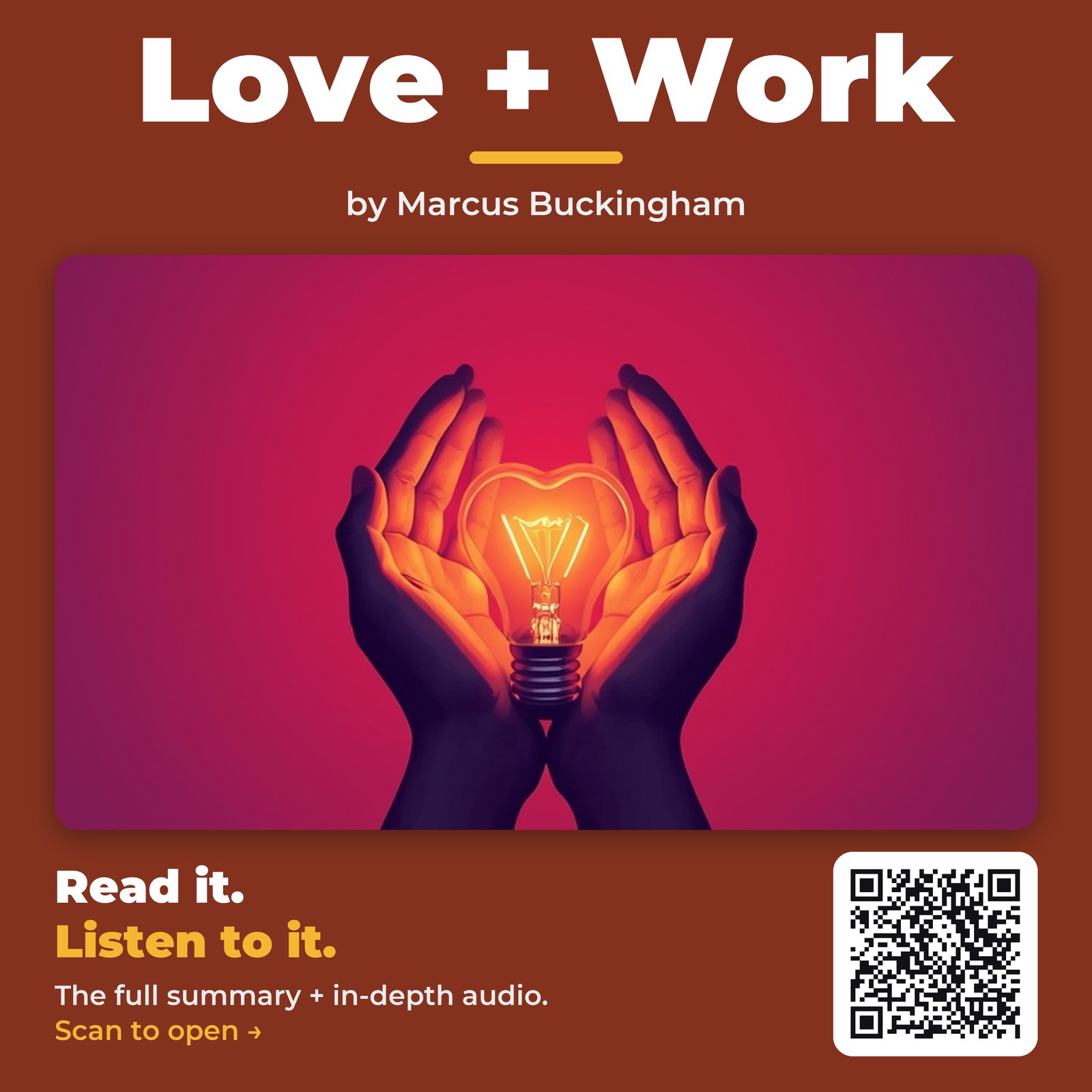 Love + Work — by Marcus Buckingham
