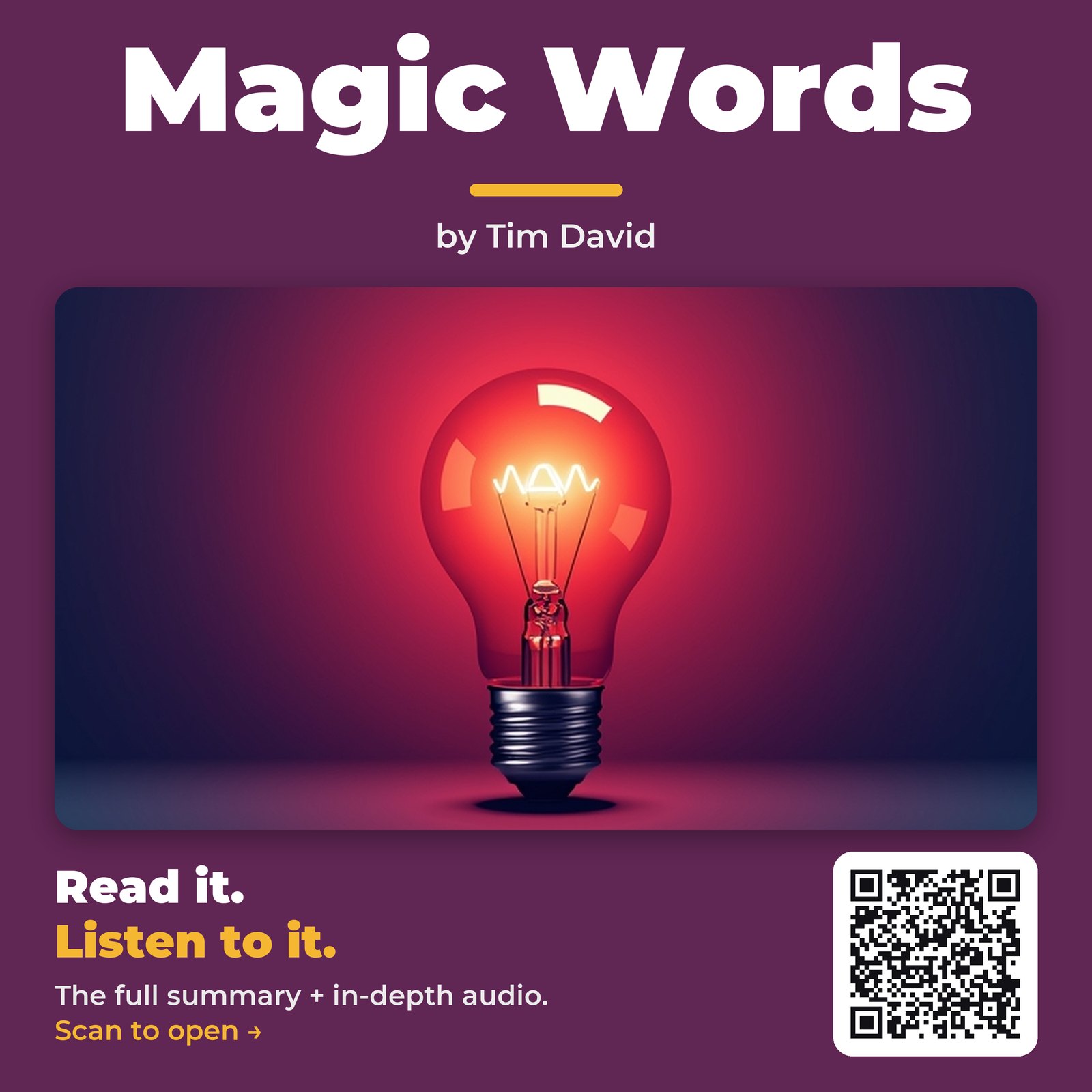 Magic Words — by Tim David