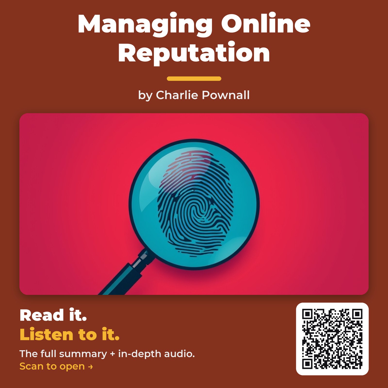 Managing Online Reputation — by Charlie Pownall