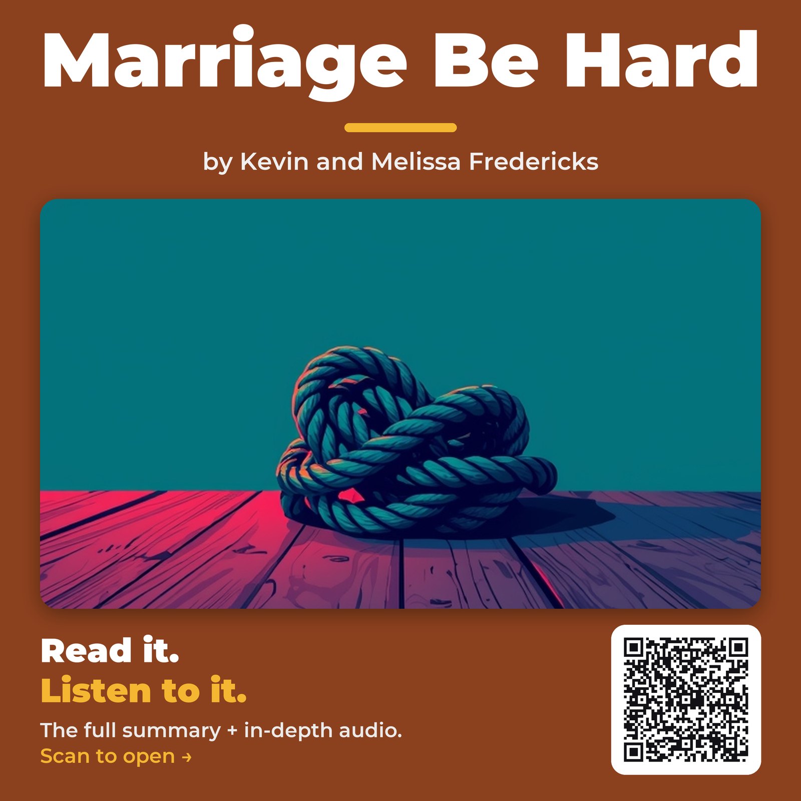 Marriage Be Hard — by Kevin and Melissa Fredericks
