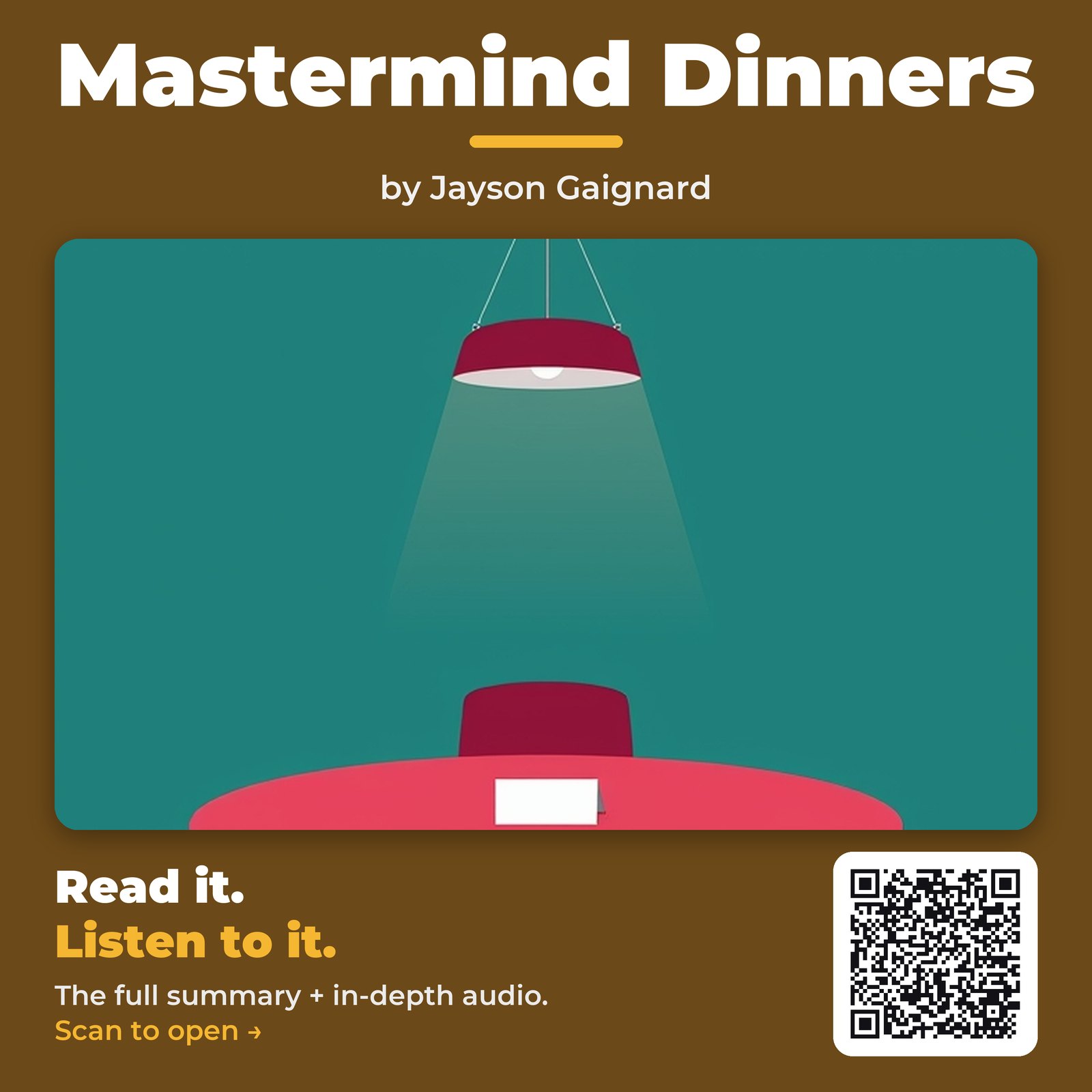 Mastermind Dinners — by Jayson Gaignard