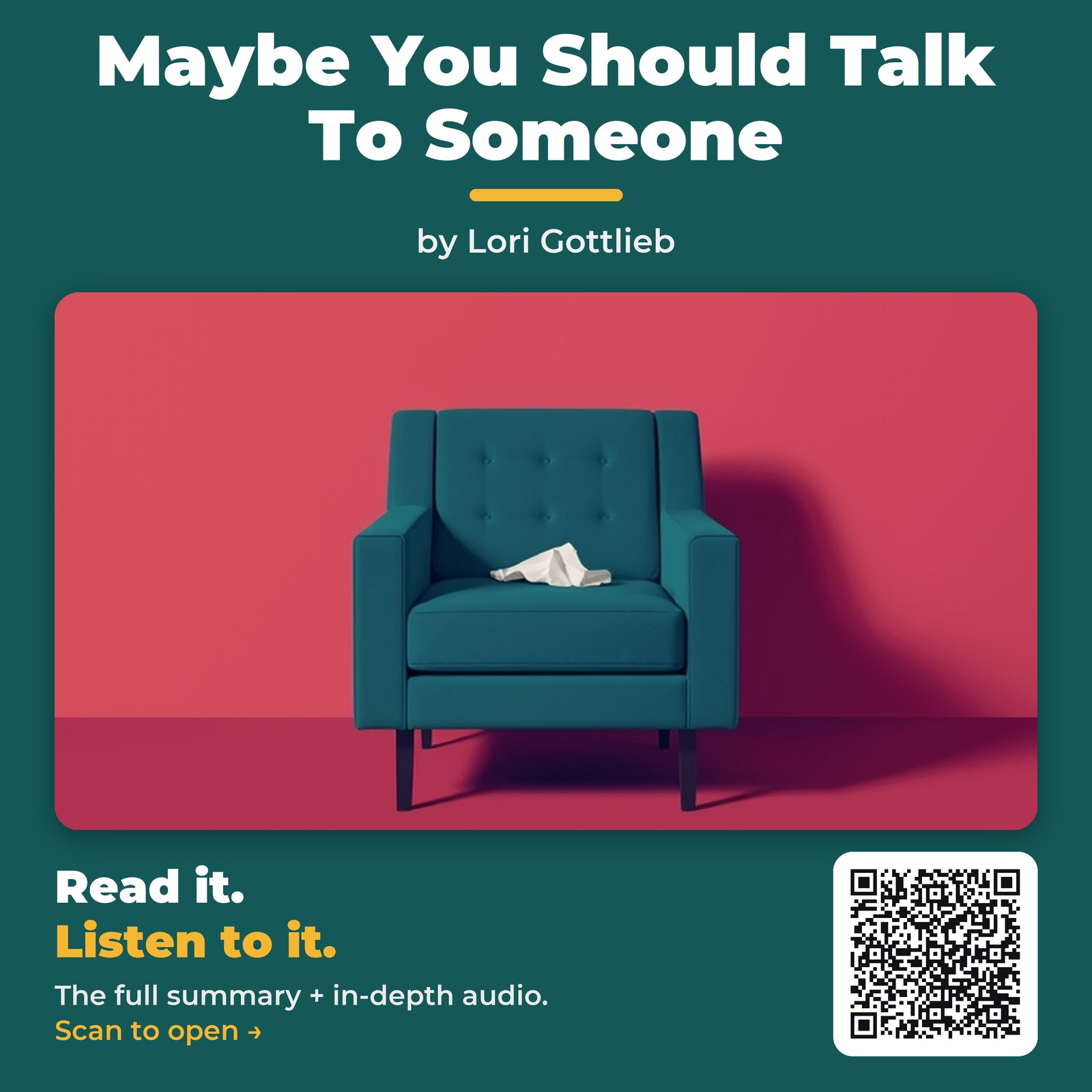 Maybe You Should Talk To Someone — by Lori Gottlieb