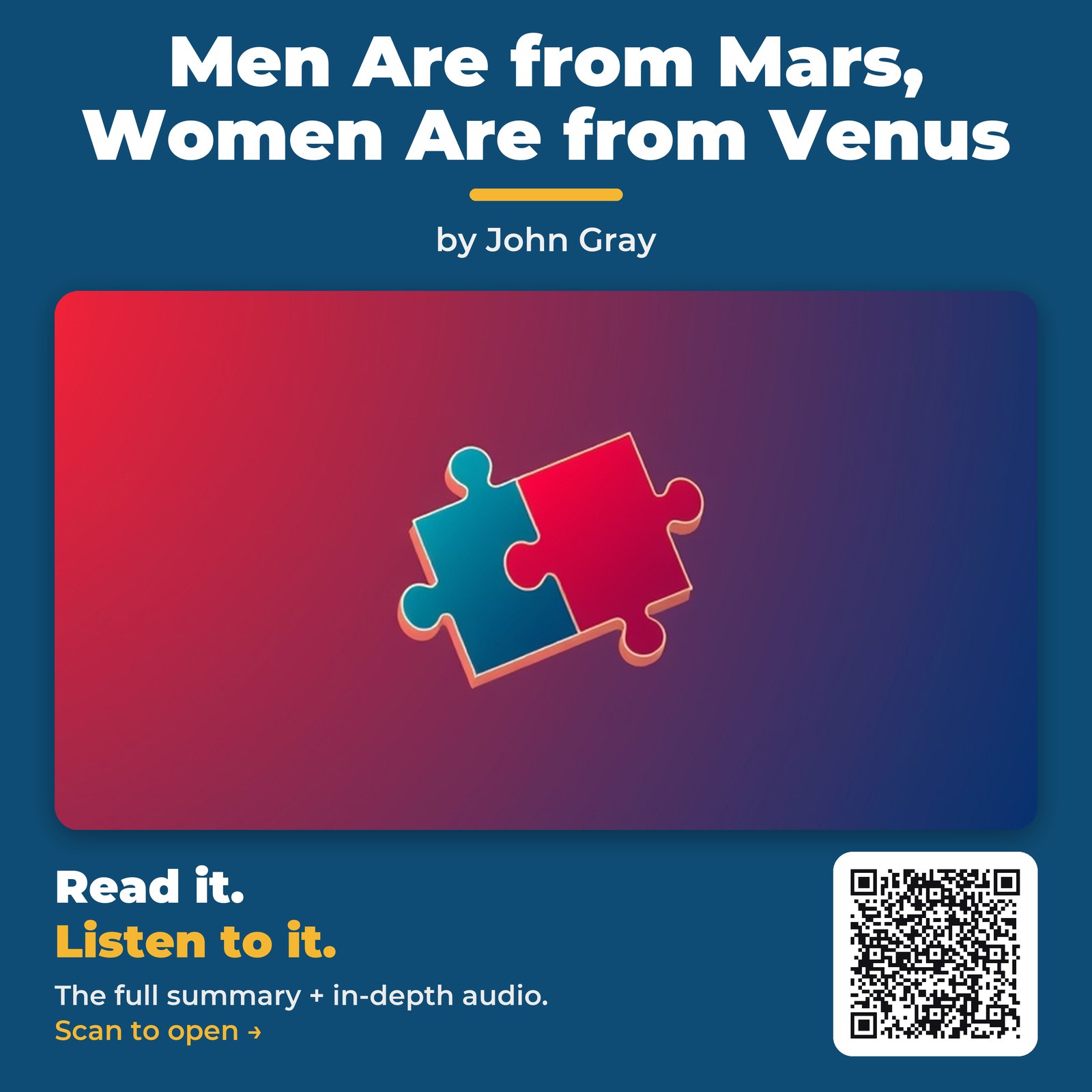 Men Are from Mars, Women Are from Venus — by John Gray