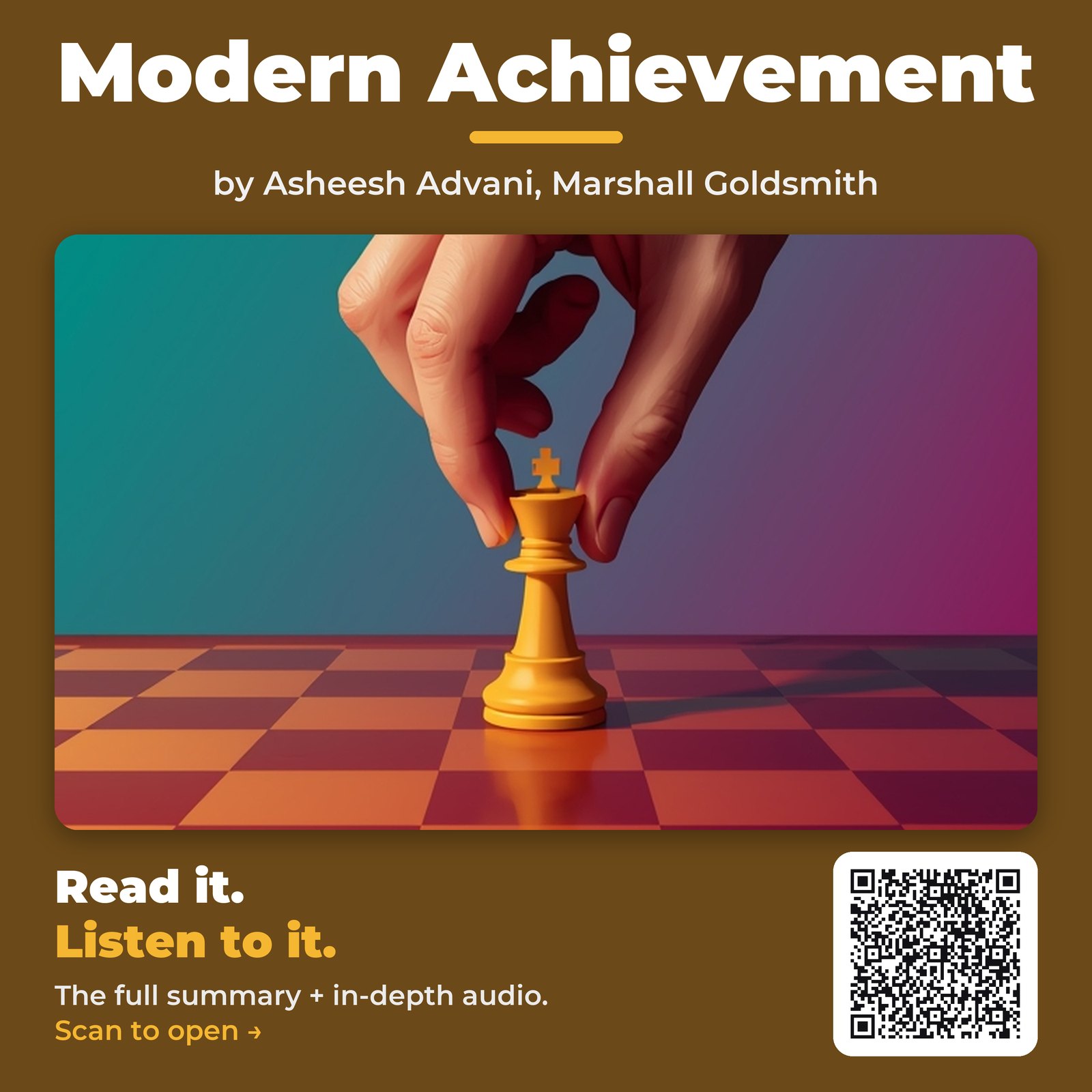 Modern Achievement — by Asheesh Advani, Marshall Goldsmith