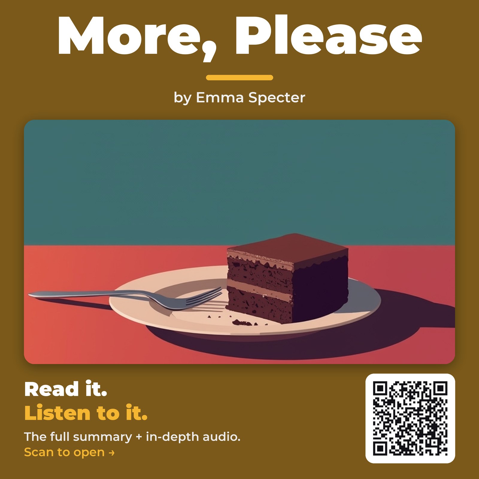 More, Please — by Emma Specter