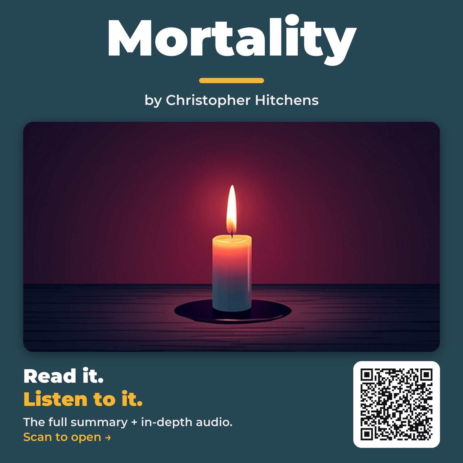 Mortality — by Christopher Hitchens
