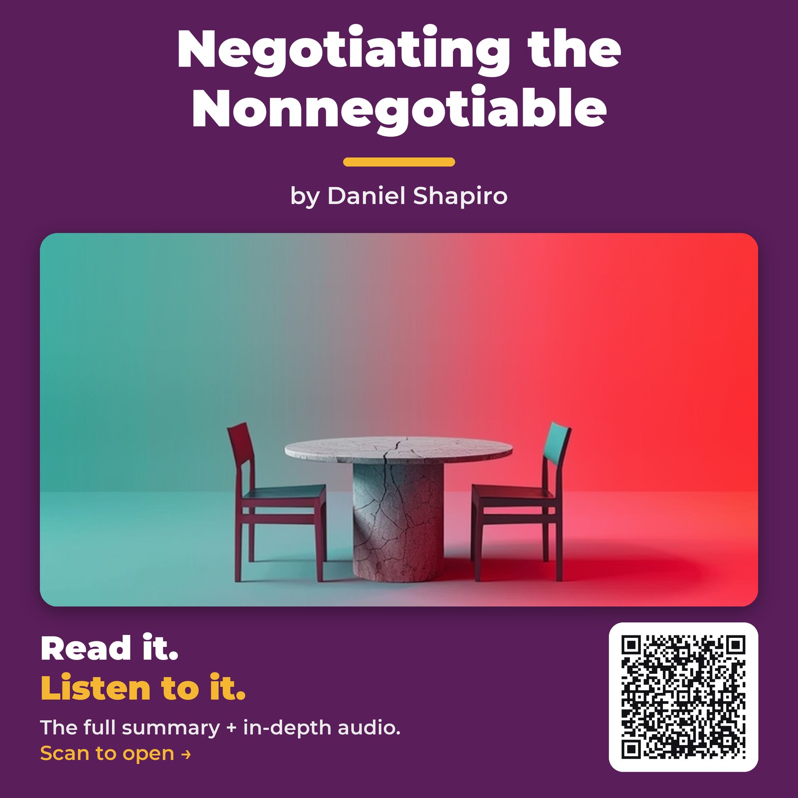 Negotiating the Nonnegotiable — by Daniel Shapiro