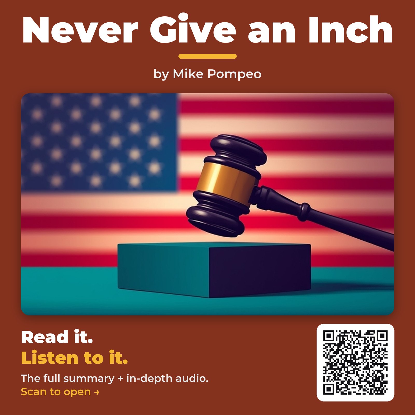 Never Give an Inch — by Mike Pompeo