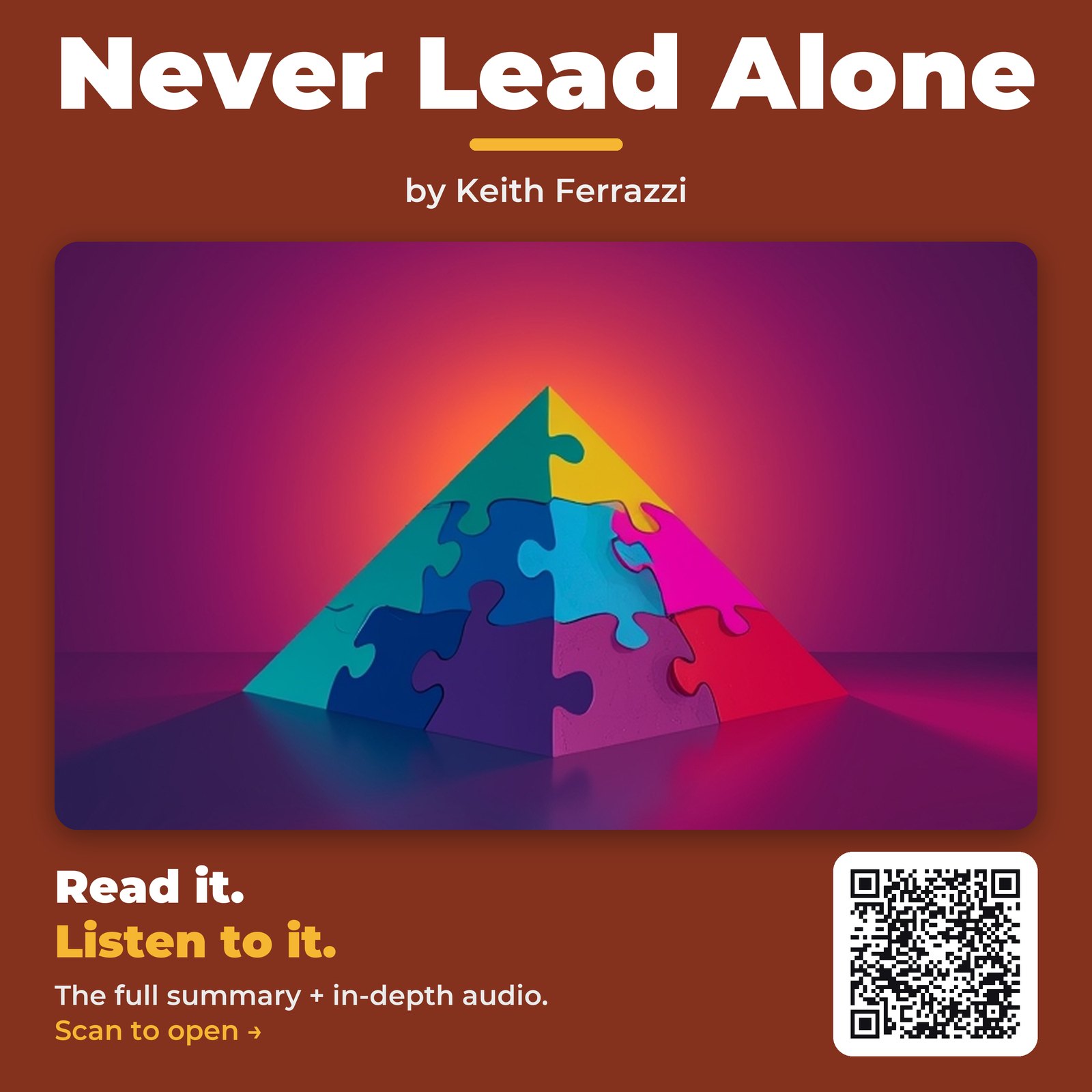 Never Lead Alone — by Keith Ferrazzi
