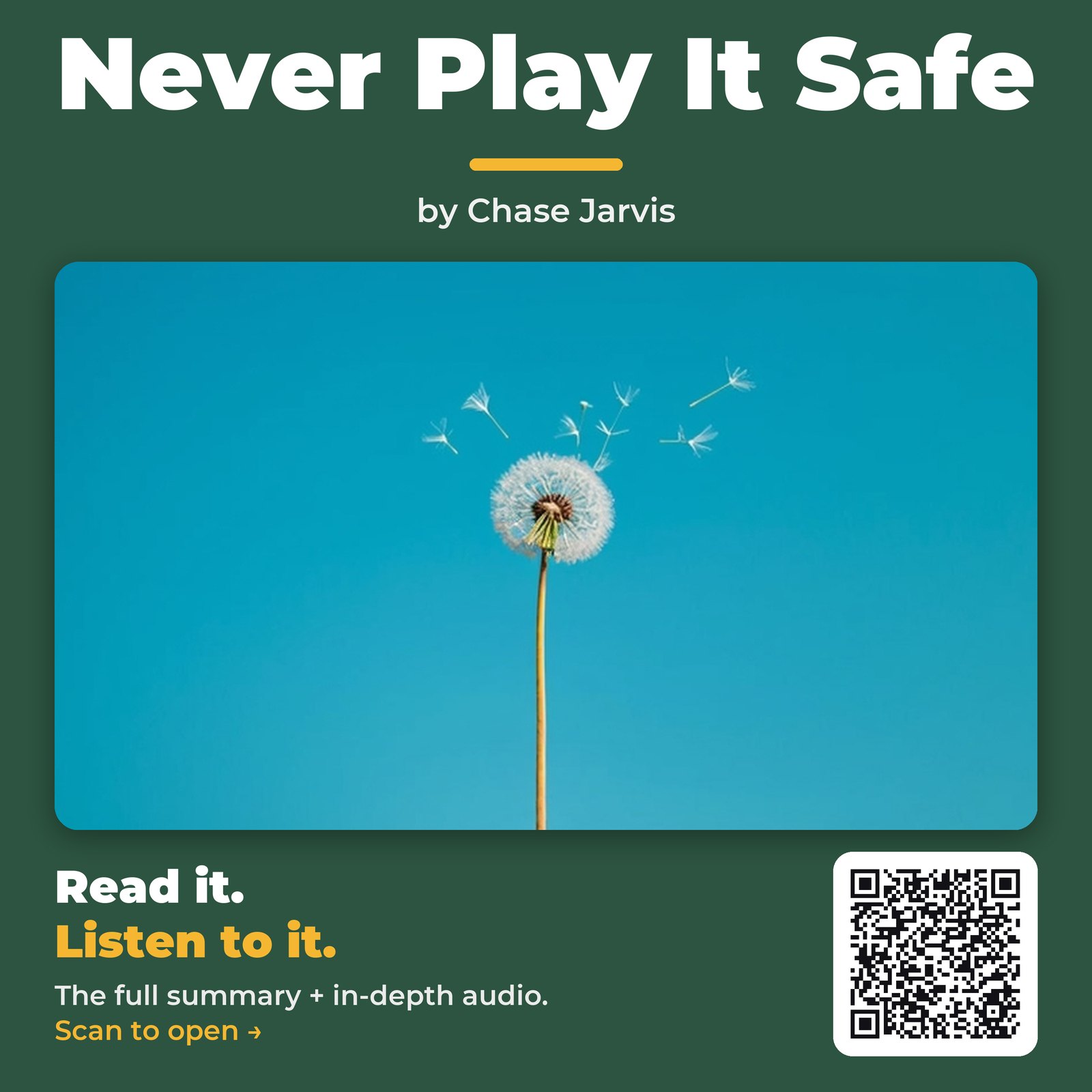 Never Play It Safe — by Chase Jarvis