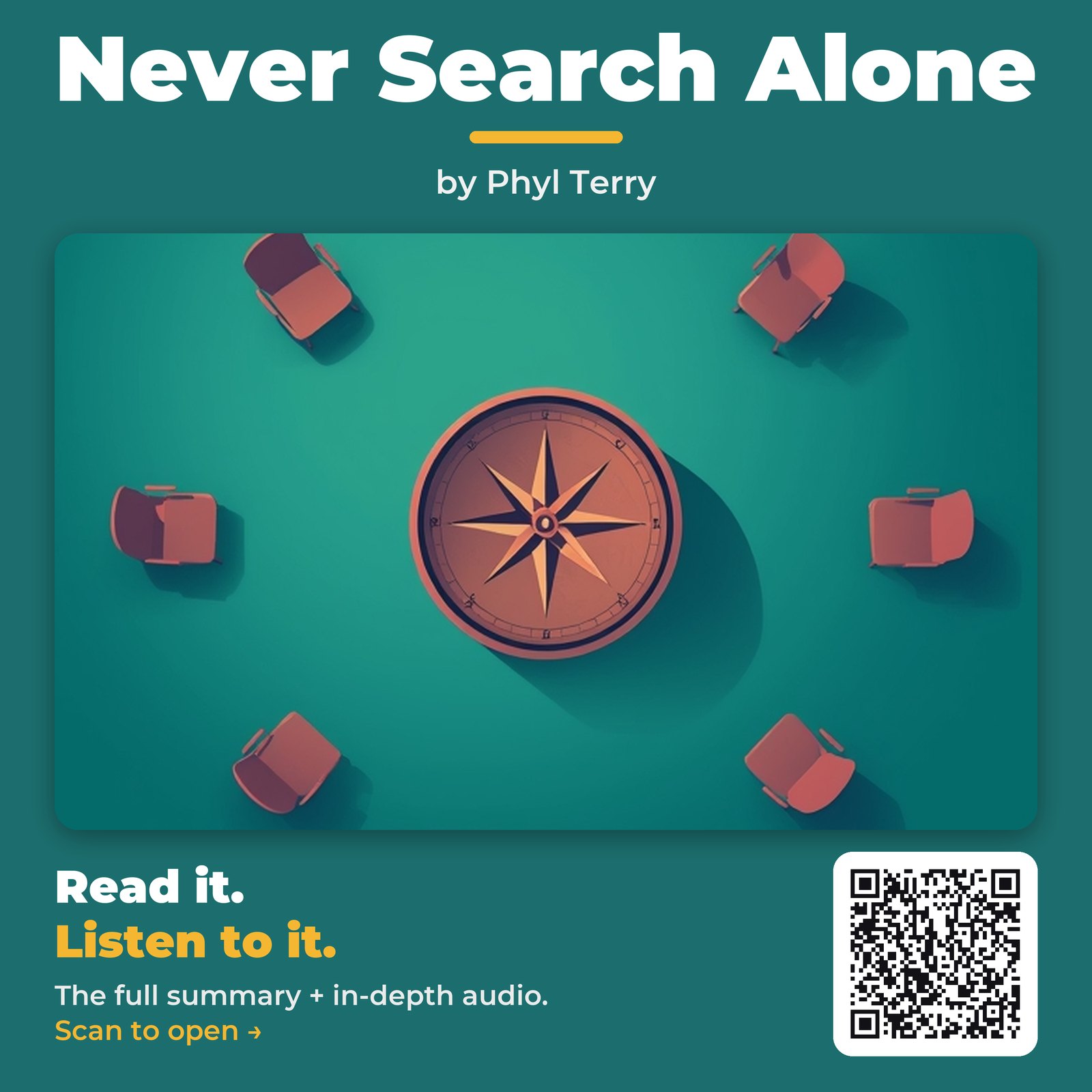 Never Search Alone — by Phyl Terry