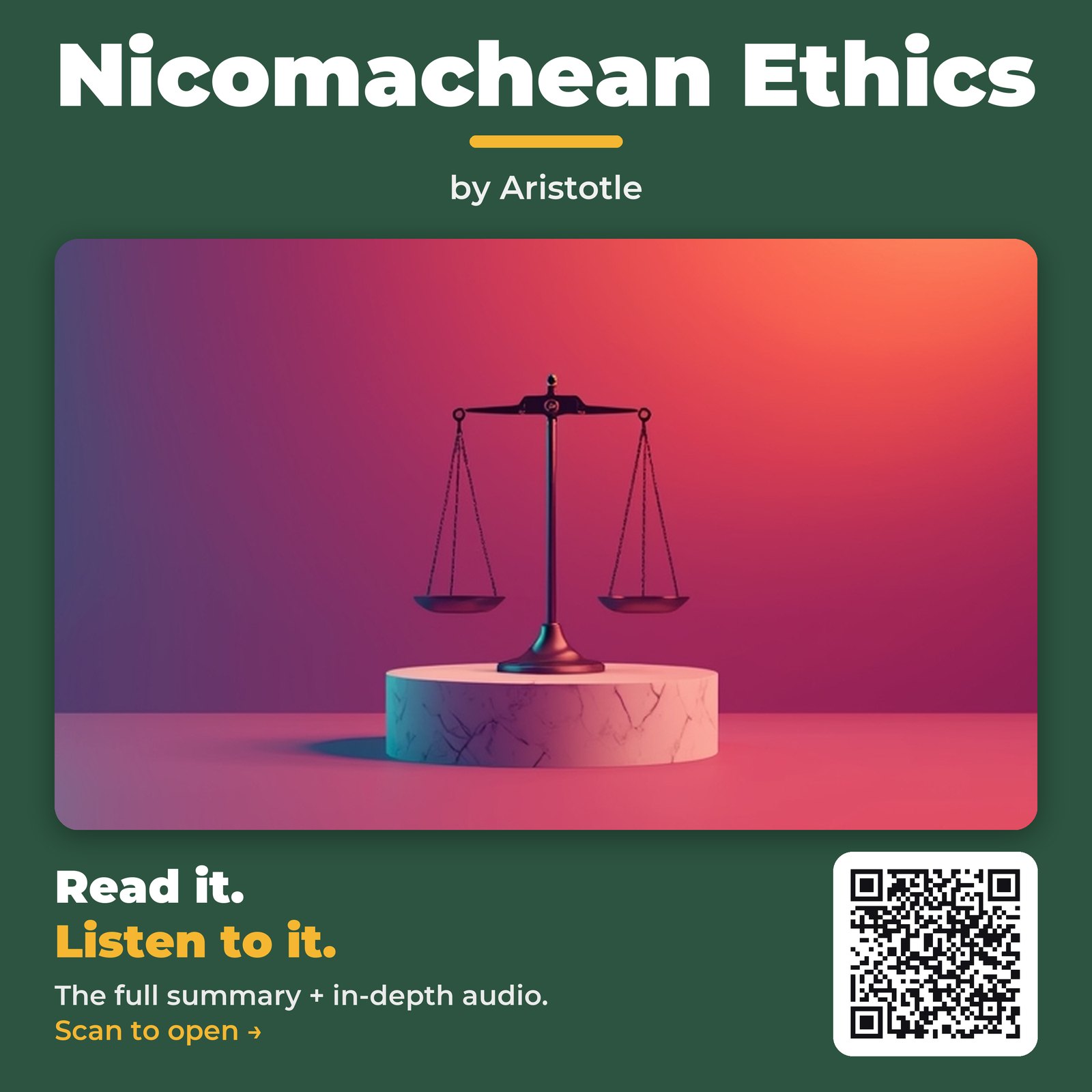 Nicomachean Ethics — by Aristotle