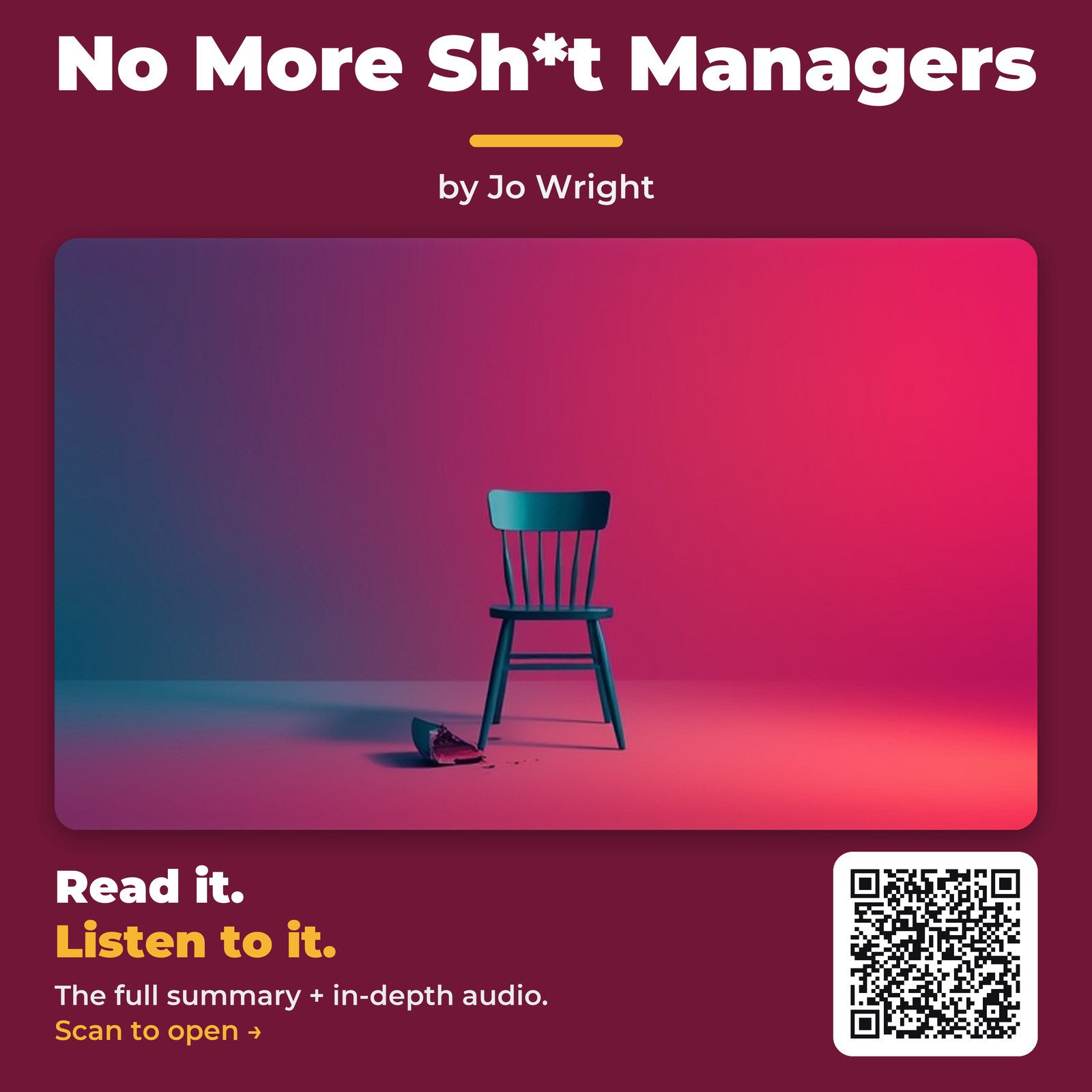 No More Sh*t Managers — by Jo Wright