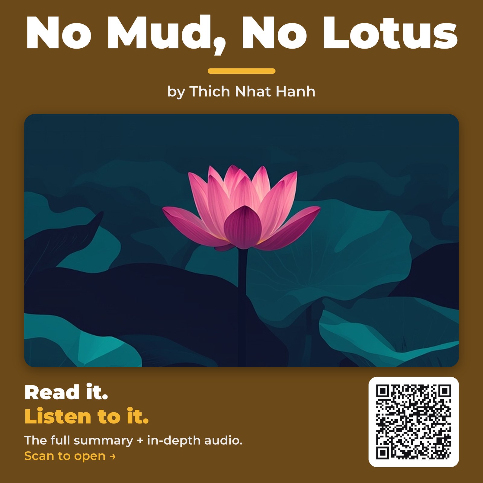 No Mud, No Lotus — by Thich Nhat Hanh