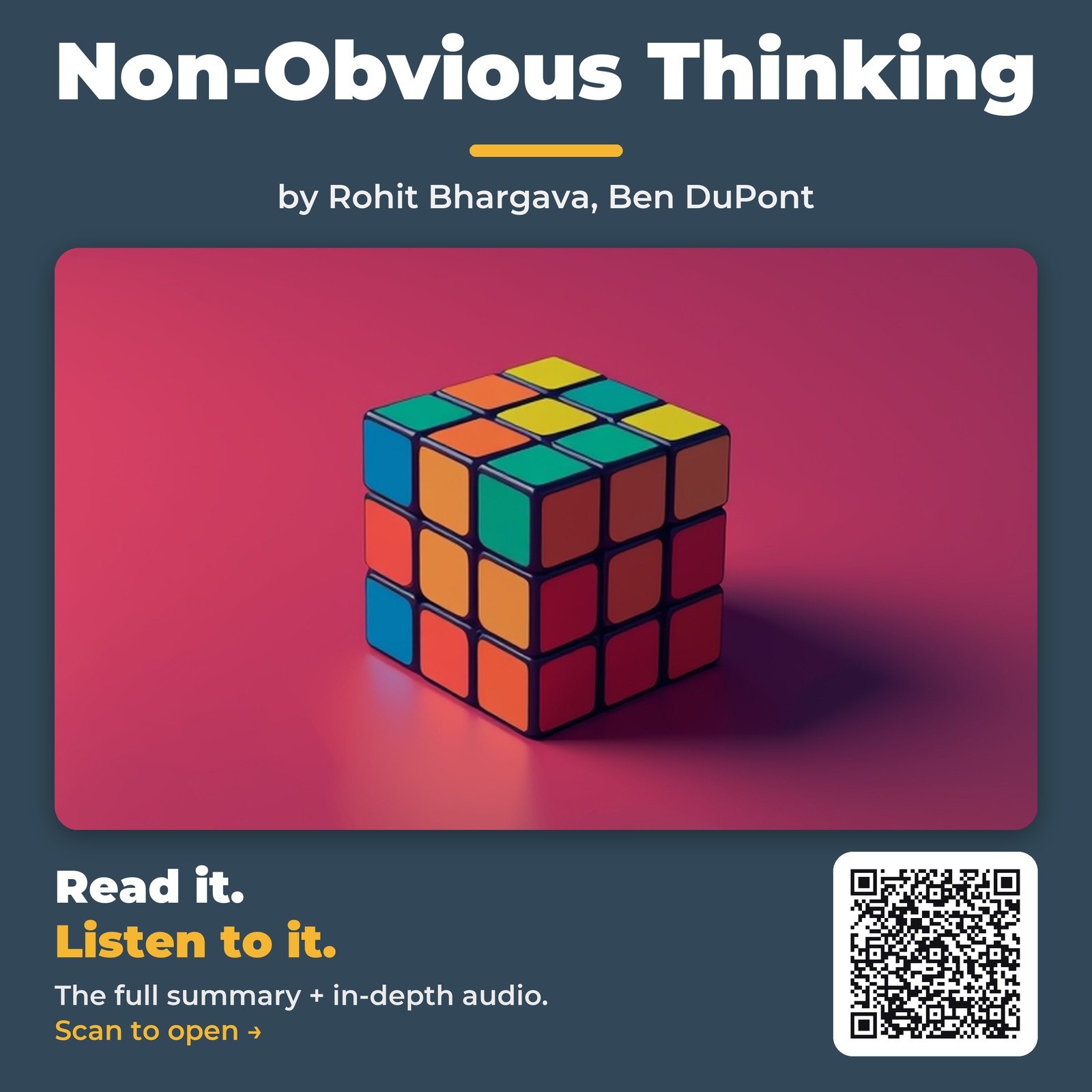 Non-Obvious Thinking — by Rohit Bhargava, Ben DuPont