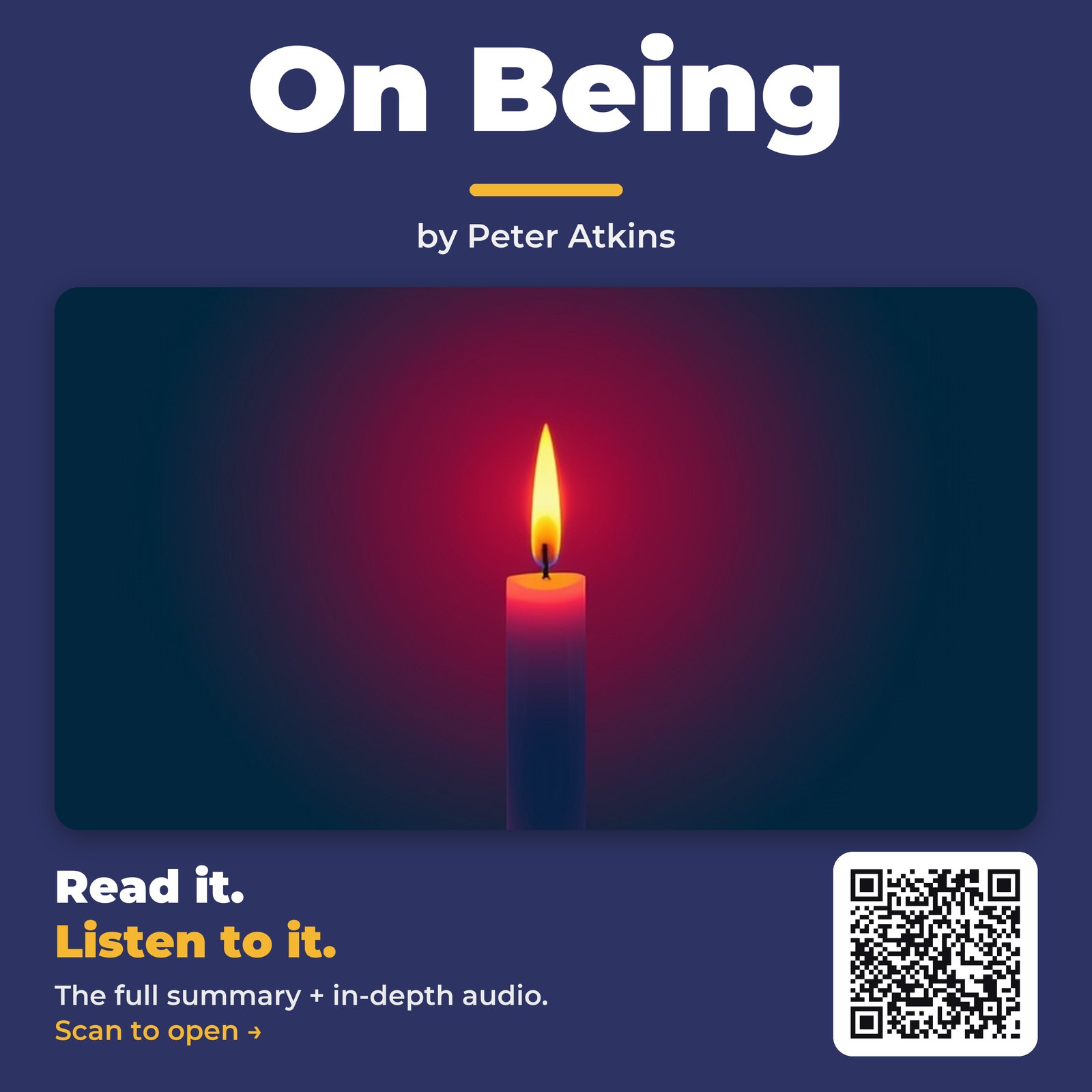 On Being — by Peter Atkins