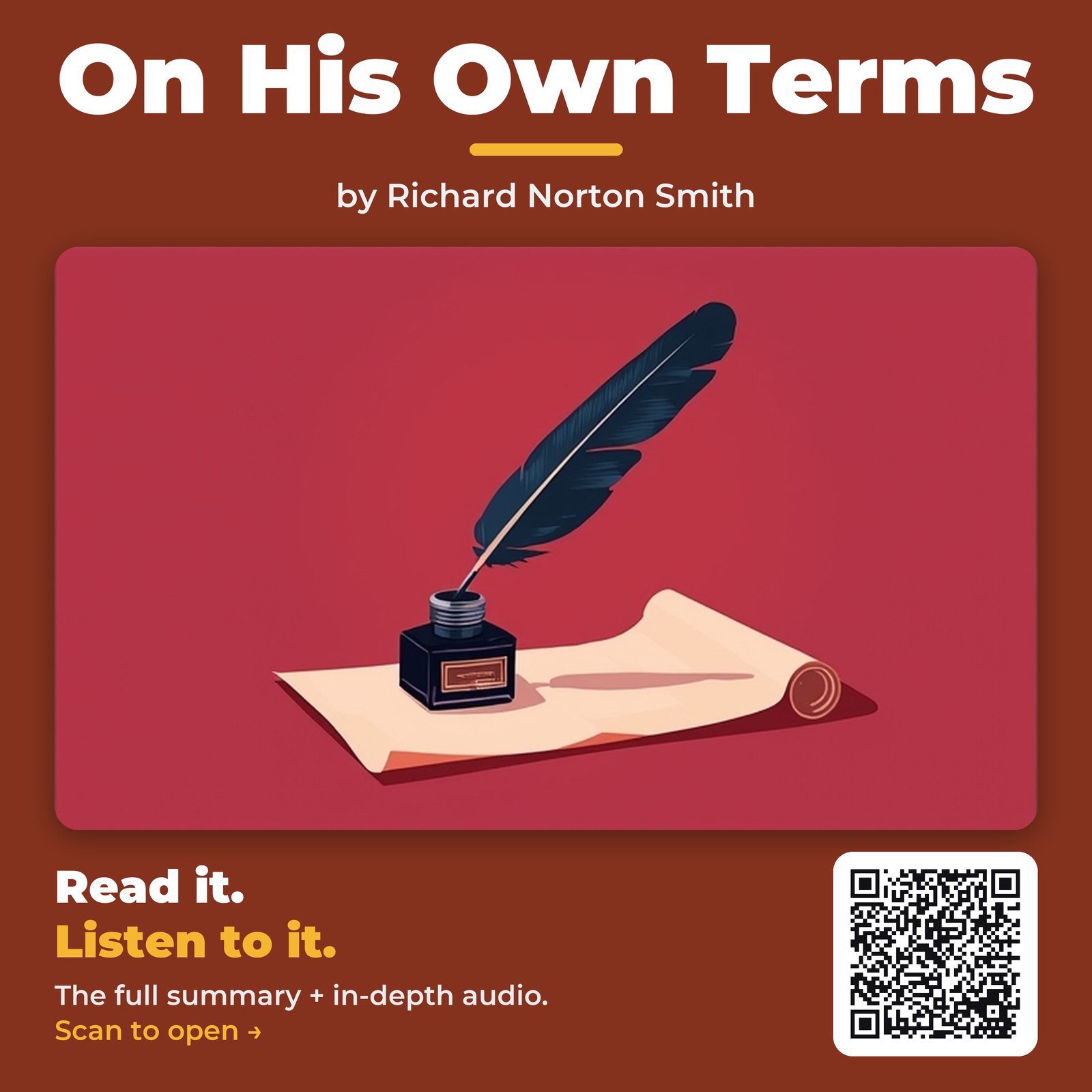 On His Own Terms — by Richard Norton Smith