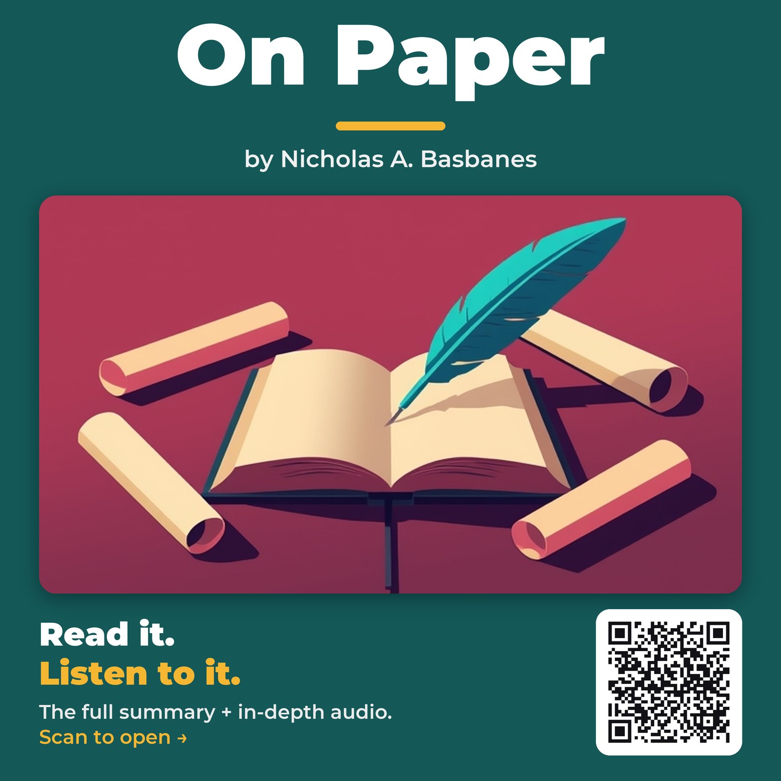 On Paper — by Nicholas A. Basbanes