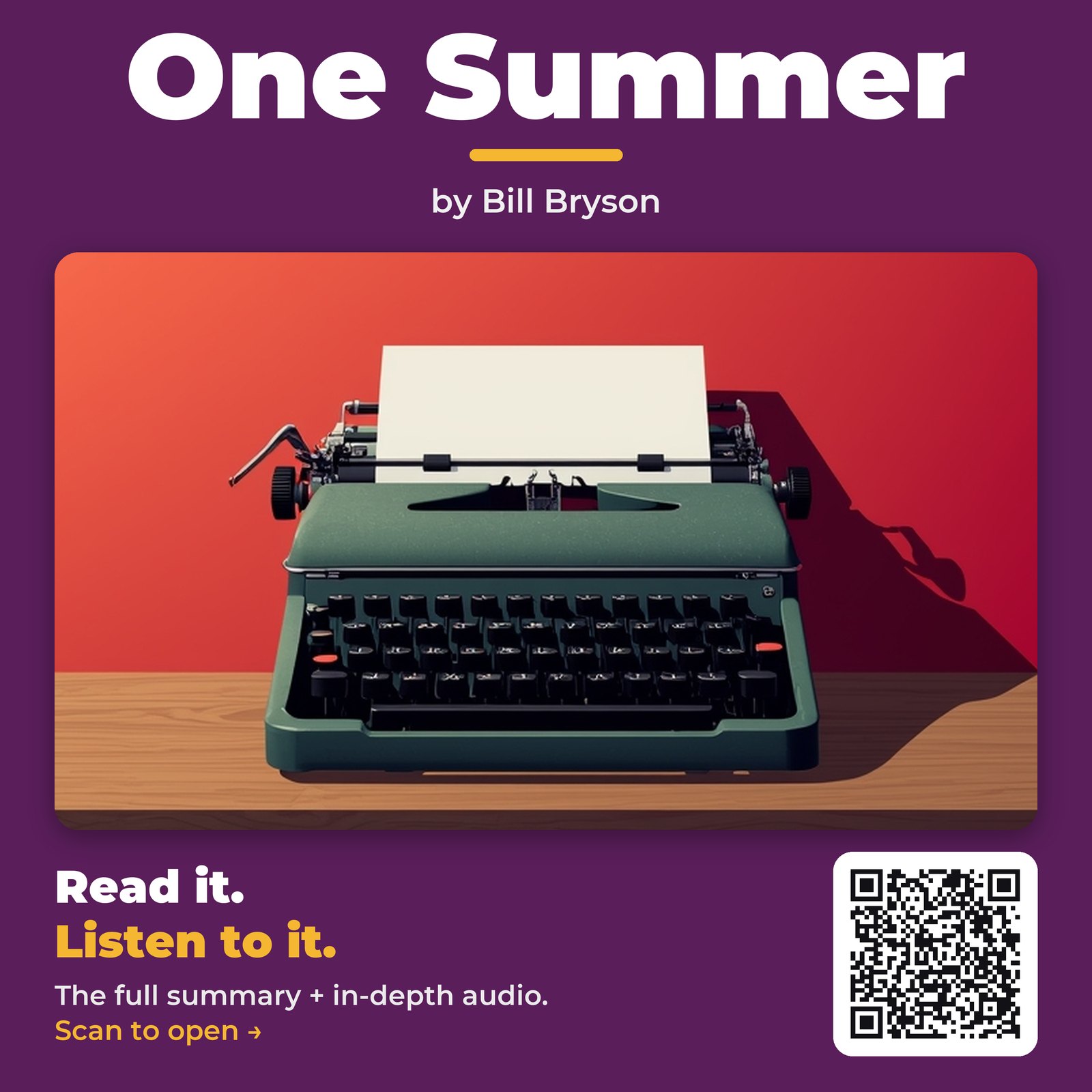 One Summer — by Bill Bryson