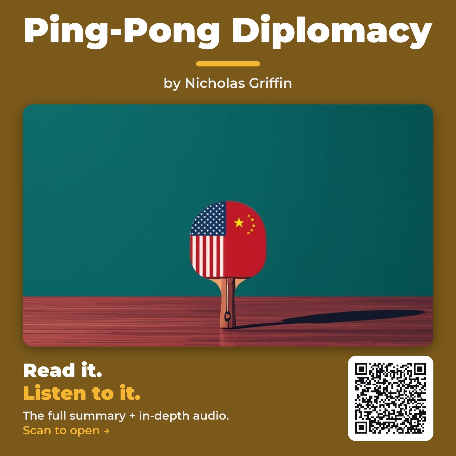 Ping-Pong Diplomacy — by Nicholas Griffin