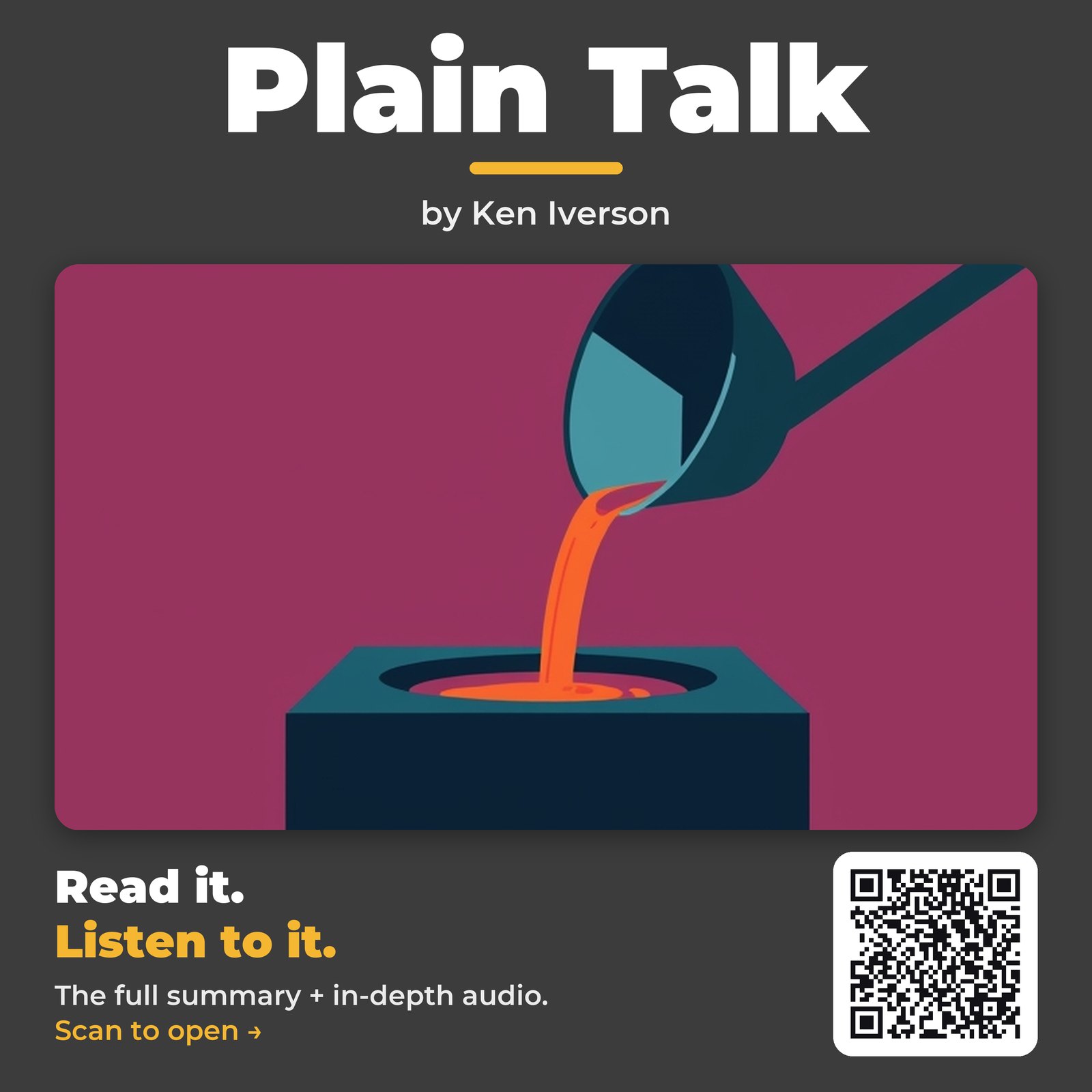 Plain Talk — by Ken Iverson