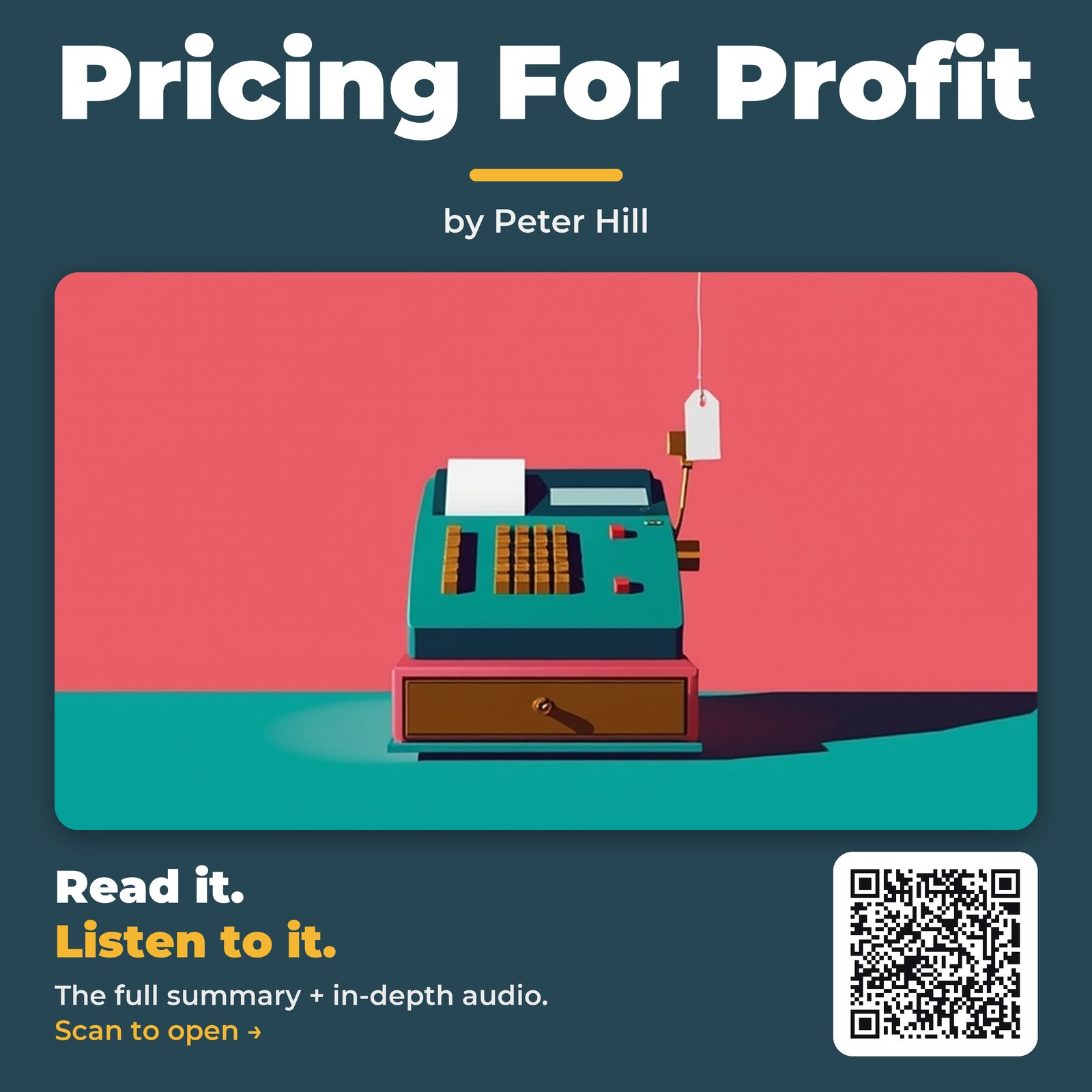 Pricing For Profit — by Peter Hill