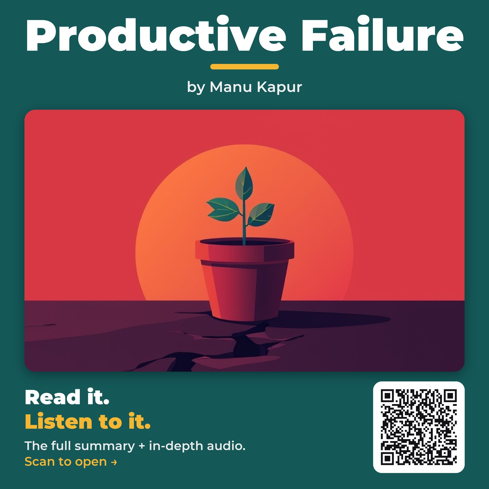 Productive Failure — by Manu Kapur