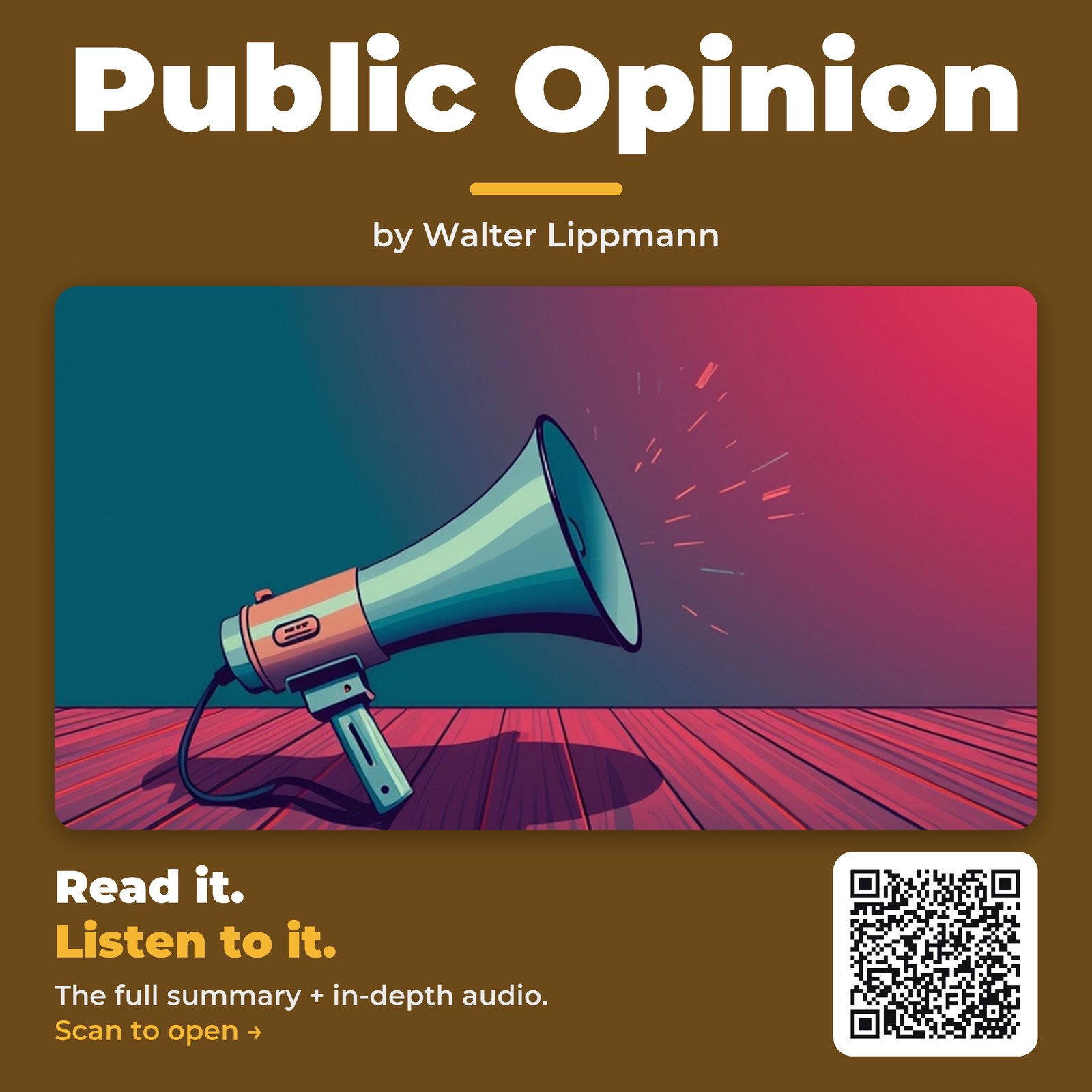 Public Opinion — by Walter Lippmann