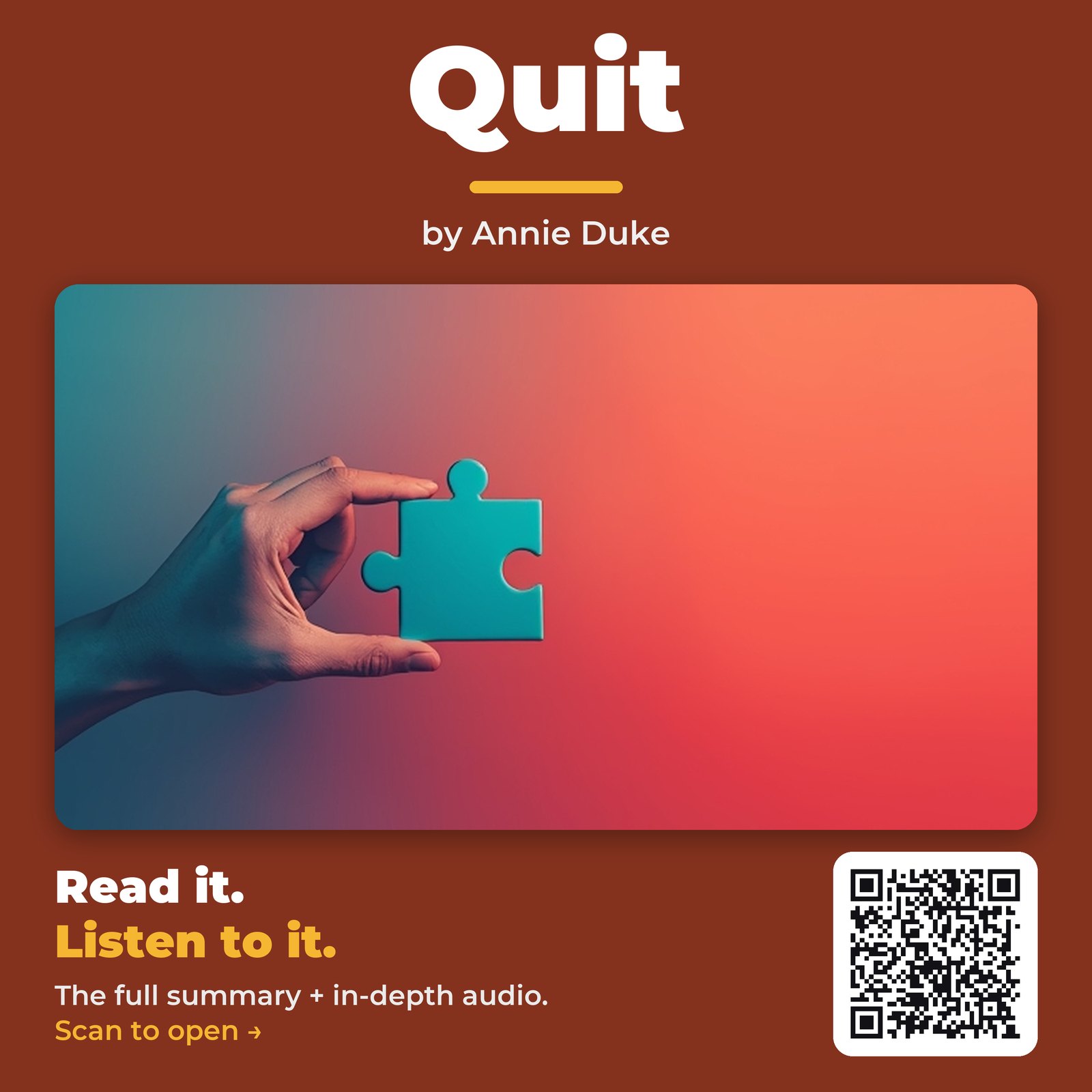Quit — by Annie Duke