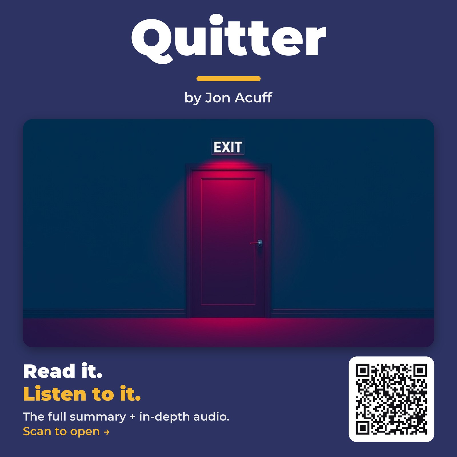 Quitter — by Jon Acuff