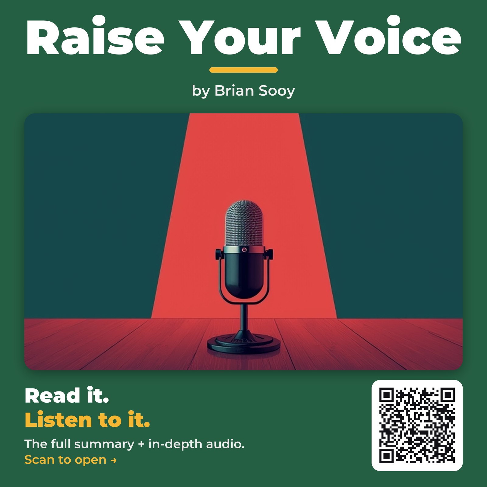 Raise Your Voice — by Brian Sooy
